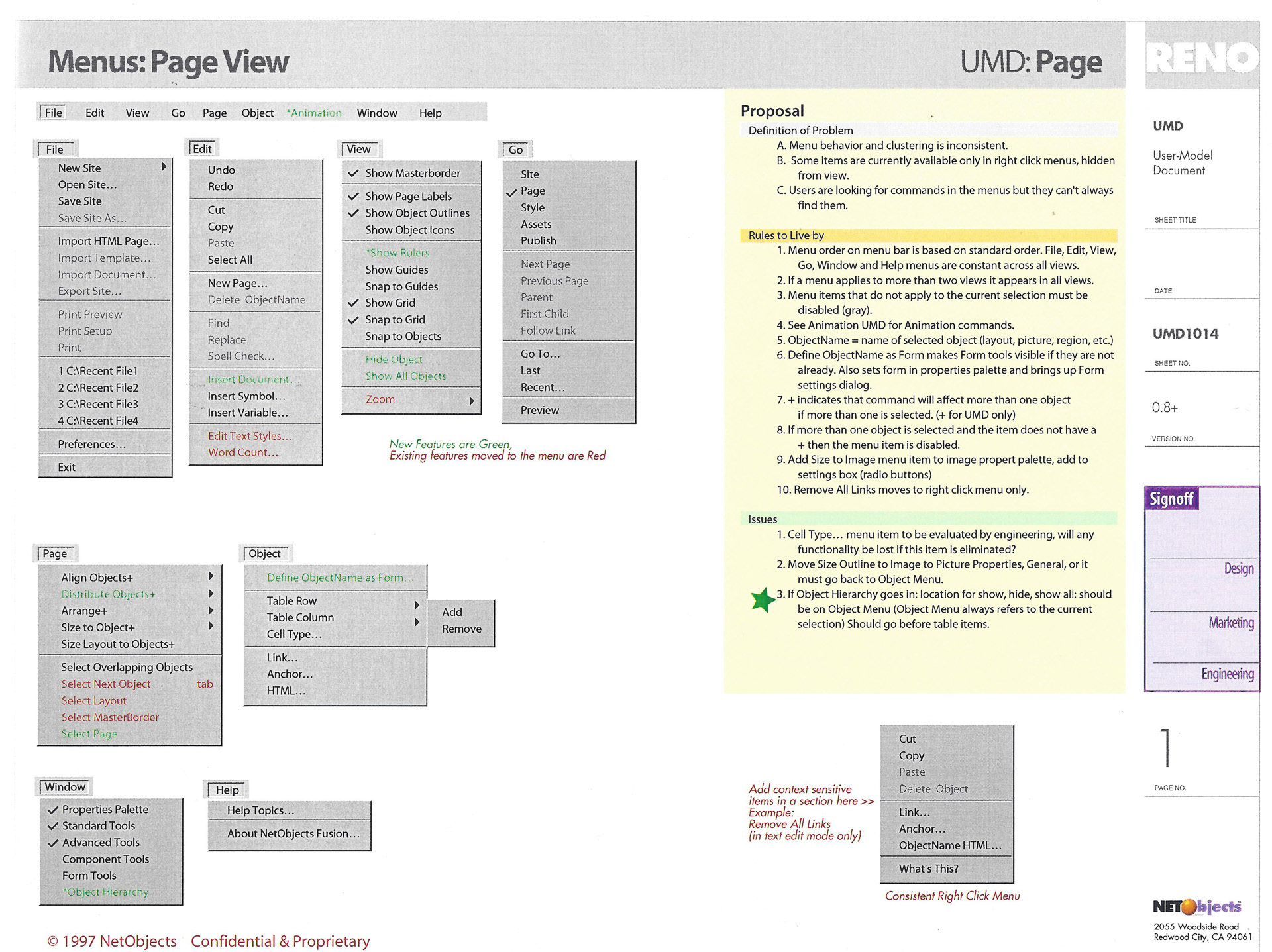 Specifications for Application
