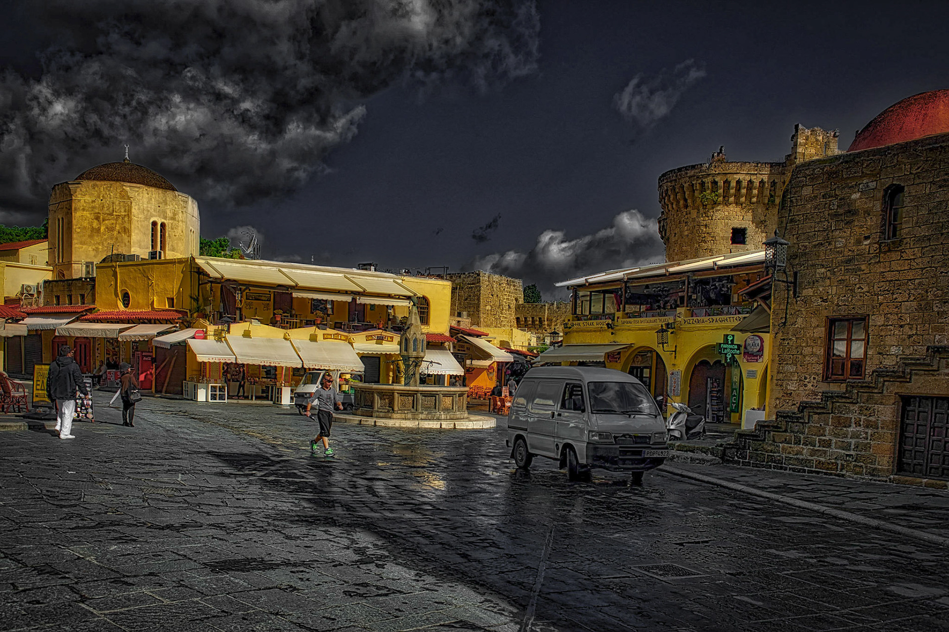 Hippocrates Square, Rhodes, Greece
