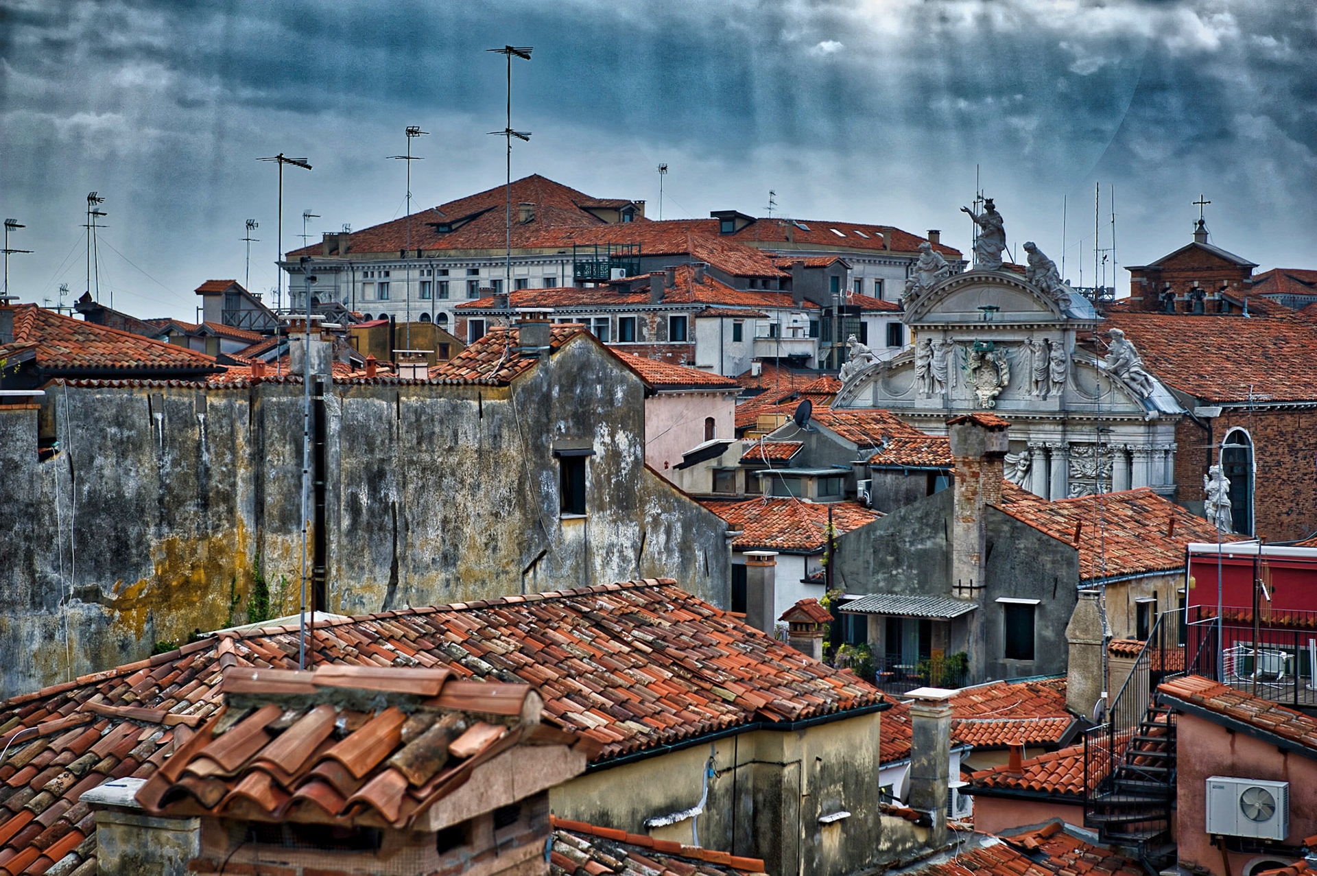 At roof top of Hotel Saturnia ,Venice, Italy
