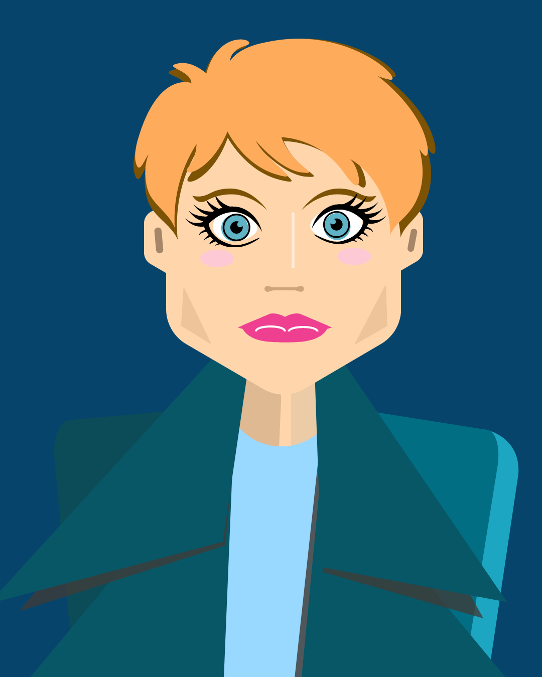 Business Woman, Intense Look