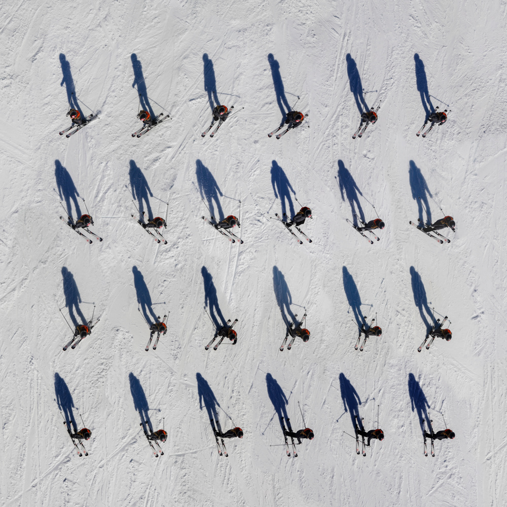 Downhill, Alps – France - 80x80cm