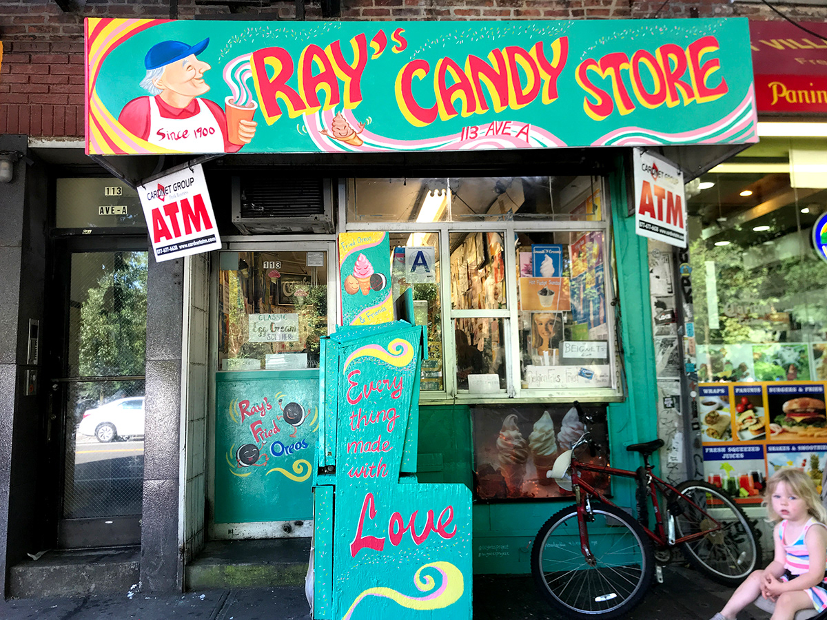 peach tao - Store Front Painting - Ray's Candy Store, NYC