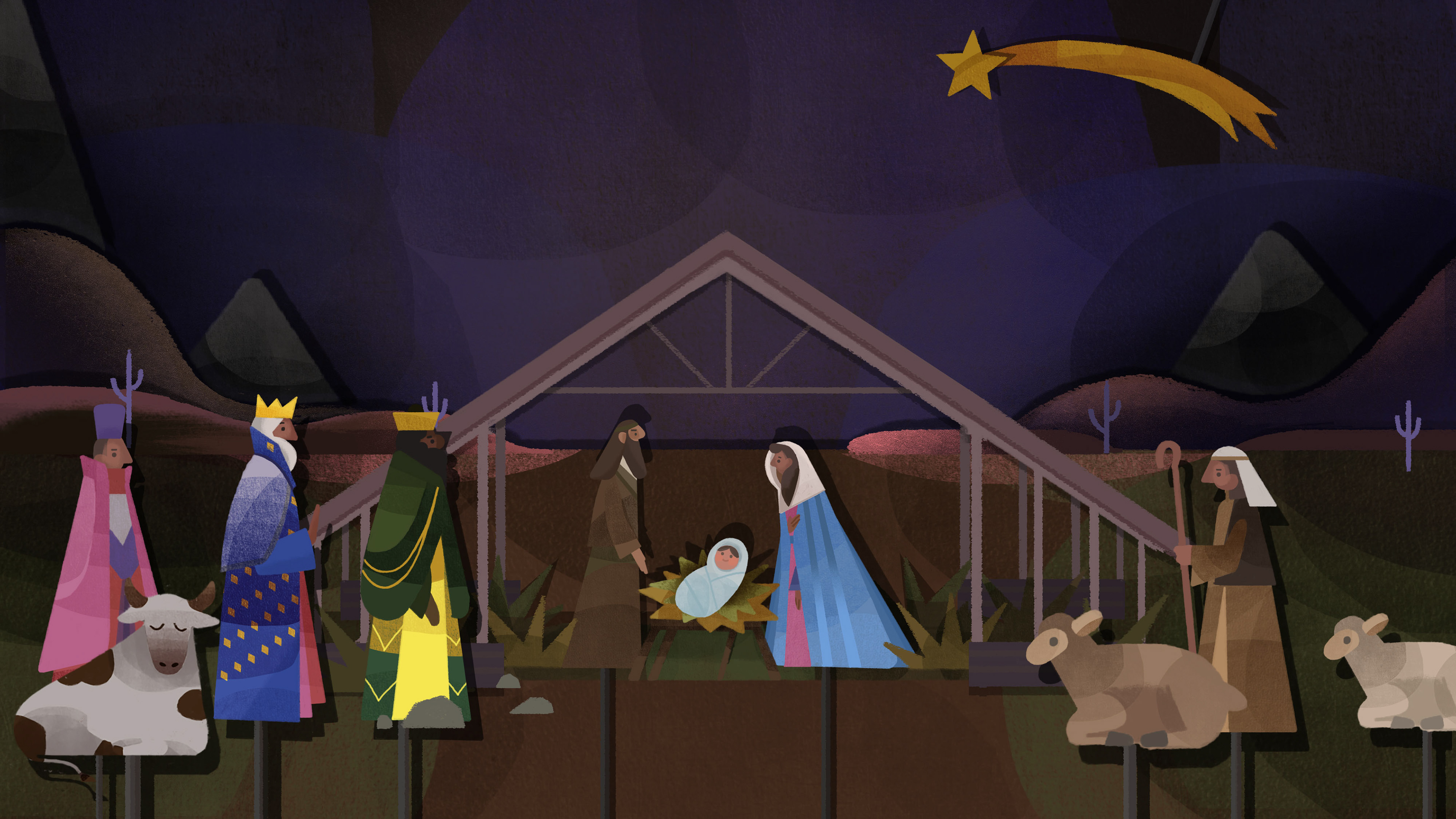 bat collective cbeebies nativity animation