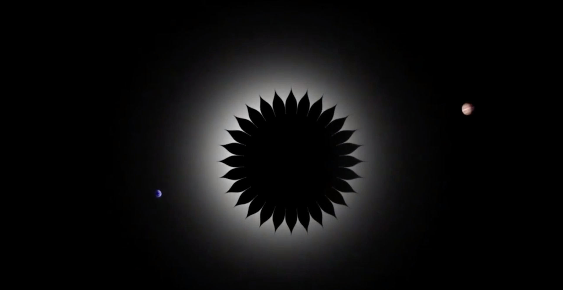 Starshade blocking the sun, making it possible to research more planets