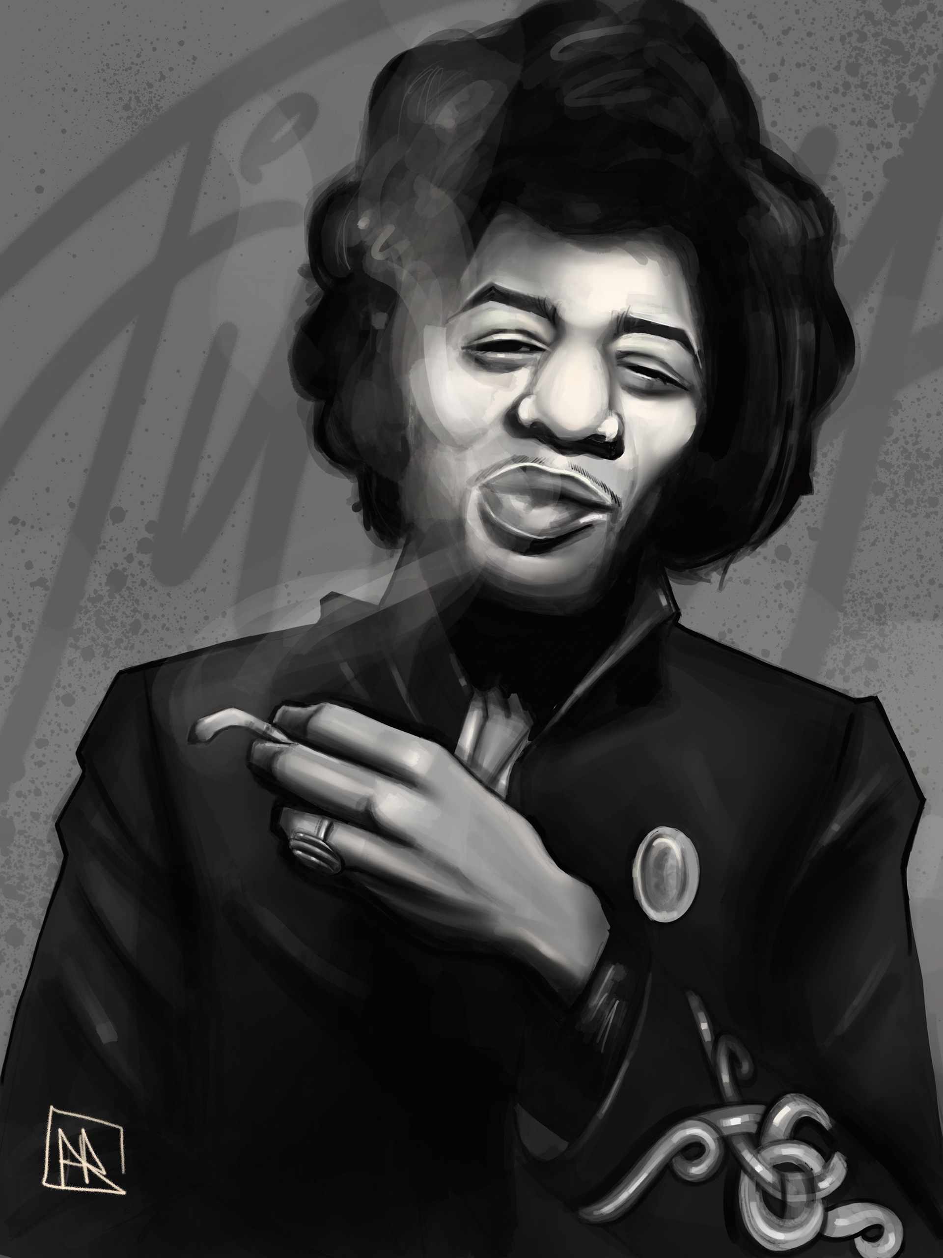 "Hendrix" 2021, Digital painting