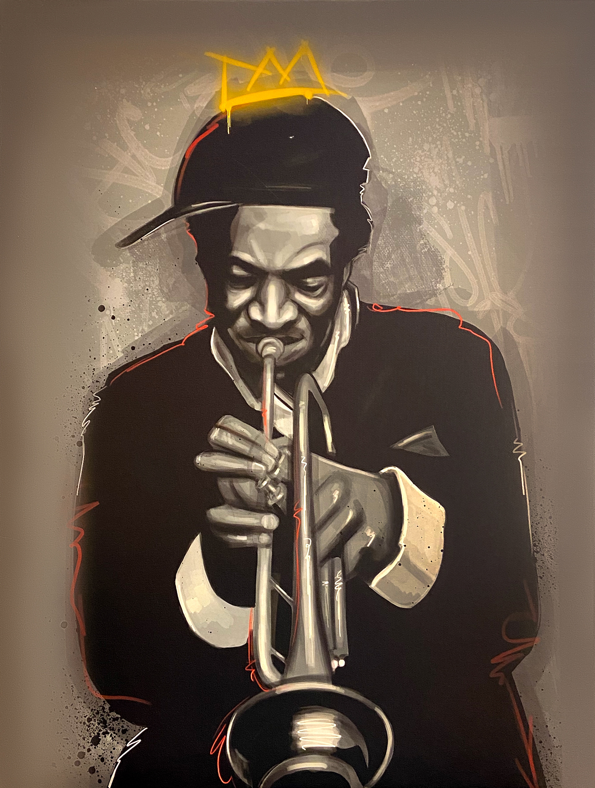 "The Heart Of Jazz (Donald Byrd)" 2020, Digital painting on canvas