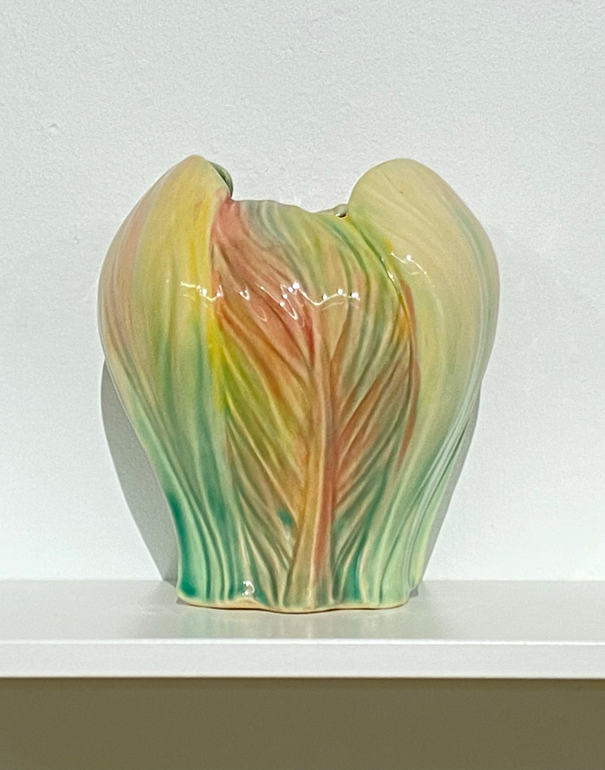 "Hints of Pear and Rose," Altered Porcelain with Velvet Underglazes