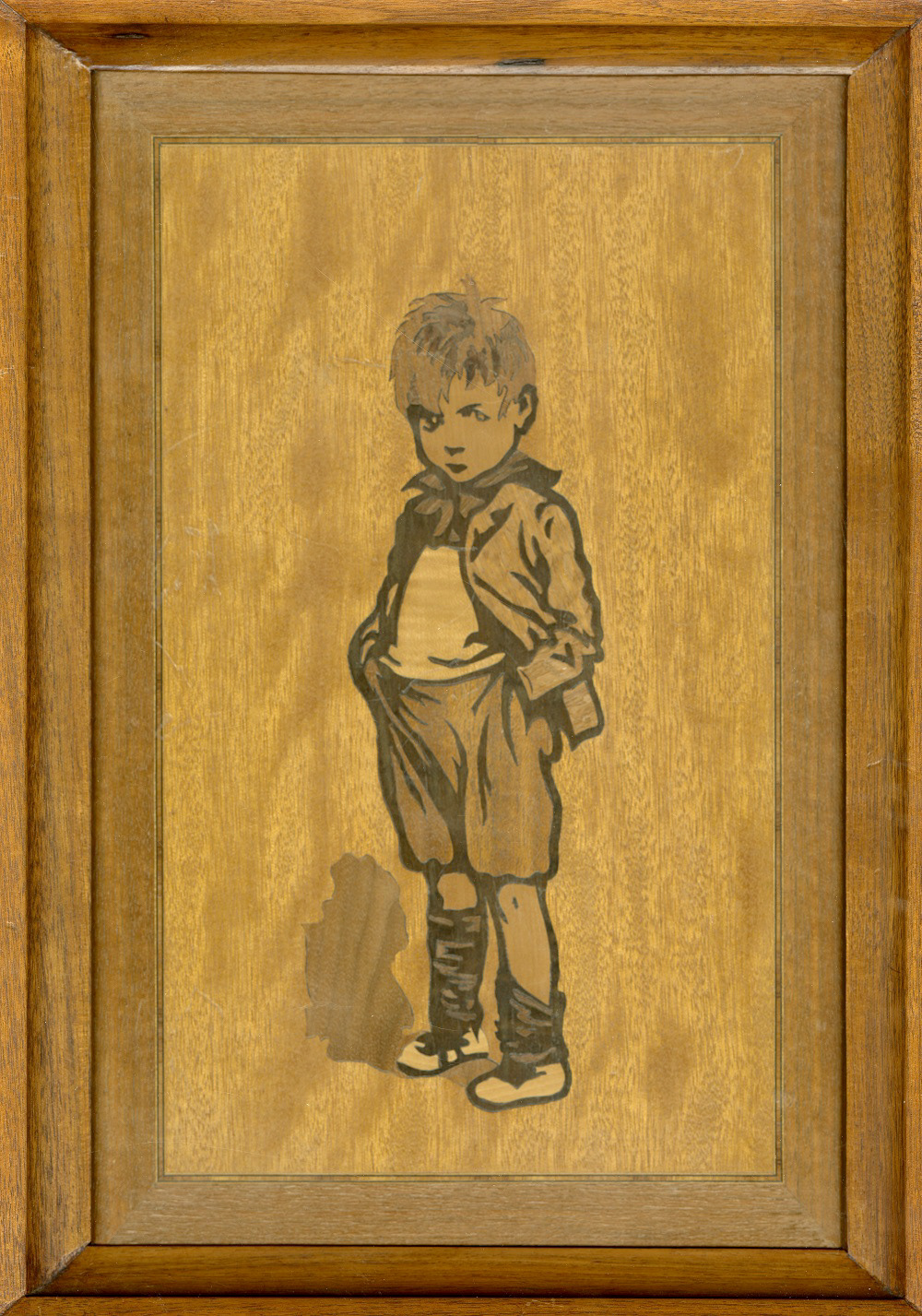 Hubert Wiebe, "Young American," 1963, Wood Inlay