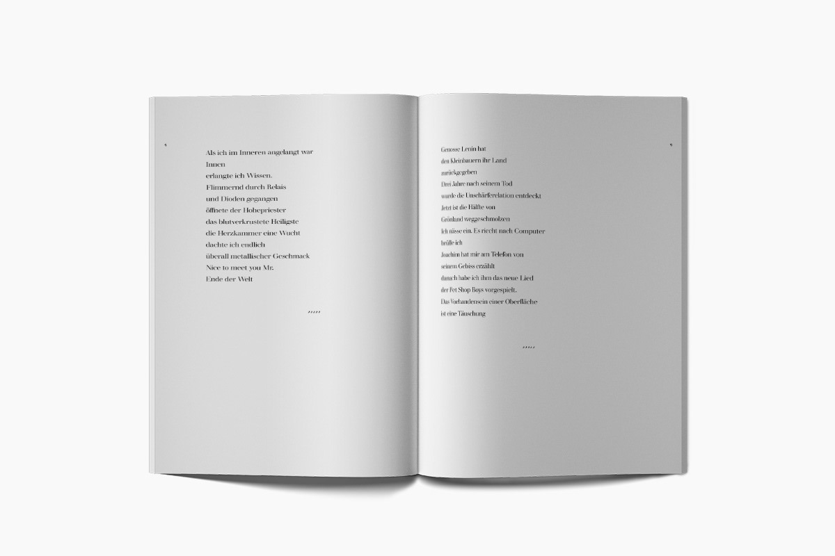 Beispiel für Buchgestaltung, Typografie und Grafikdesign