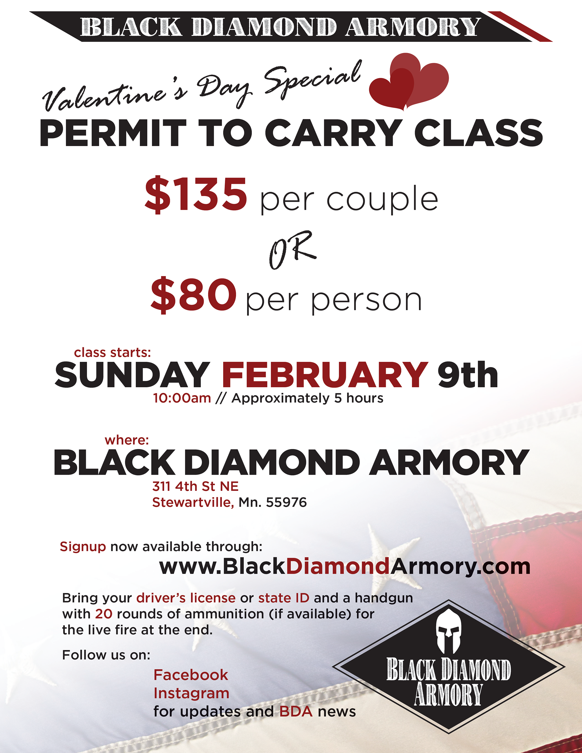 Monthly Flyer advertising Classes