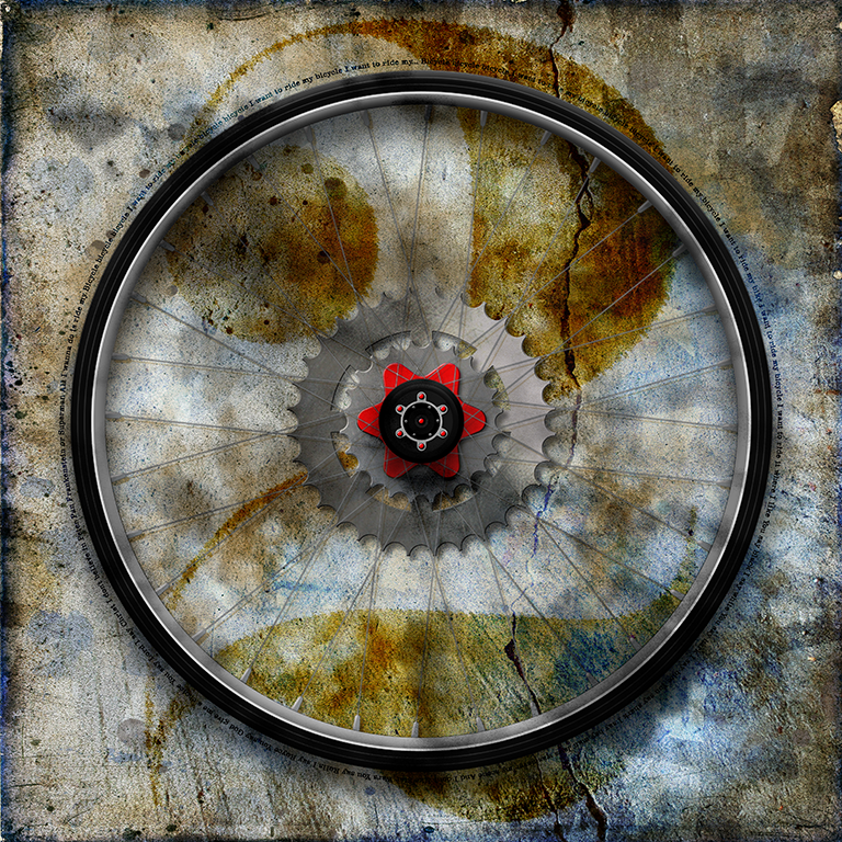 I want to ride my bicycle... 20" x 20" (digital print on canvas)