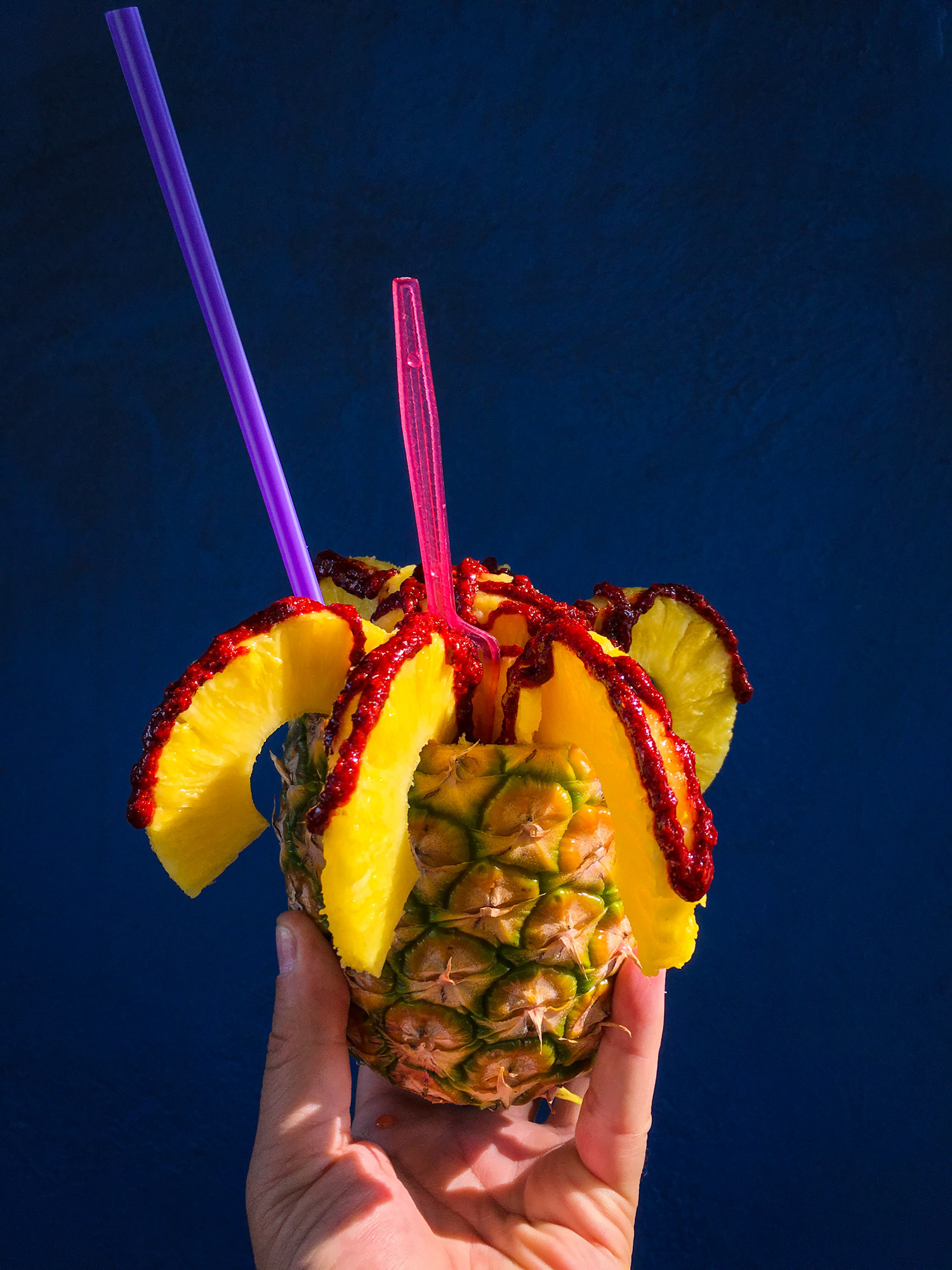 Prepared Pineapple on the Streets of Mexico