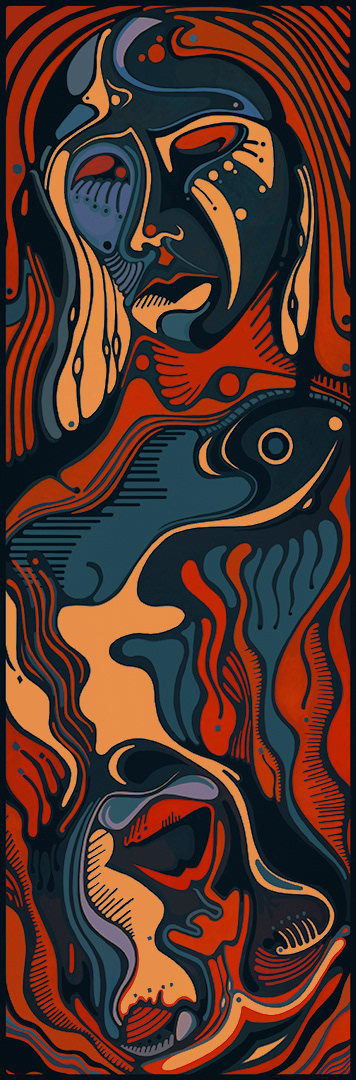 O2 - 2' x 5' Acrylic on wood panel