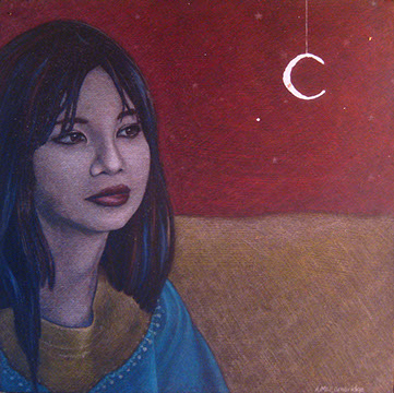 Maybe the Moon
Colored Pencil, Gesso & Silver Leaf on Masonite | 12" x 12"