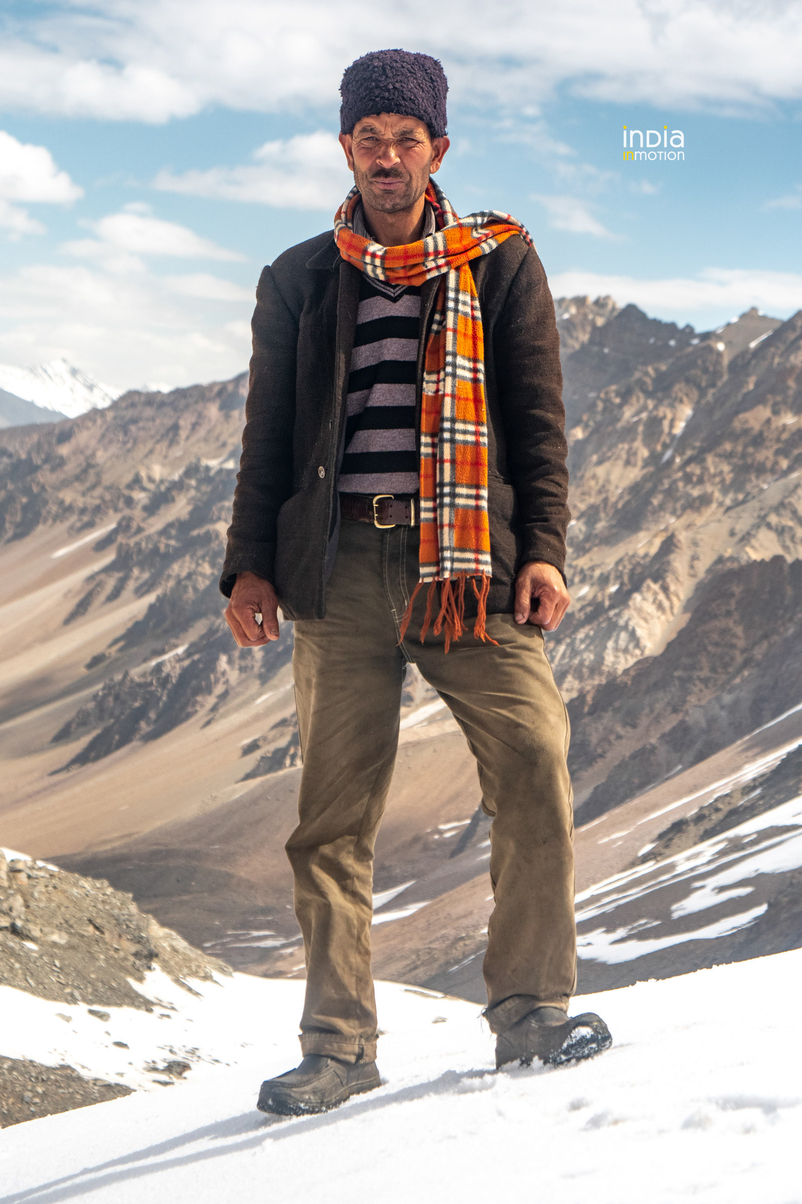 A Gaddi shepherd on the top of the Bhabha Pass