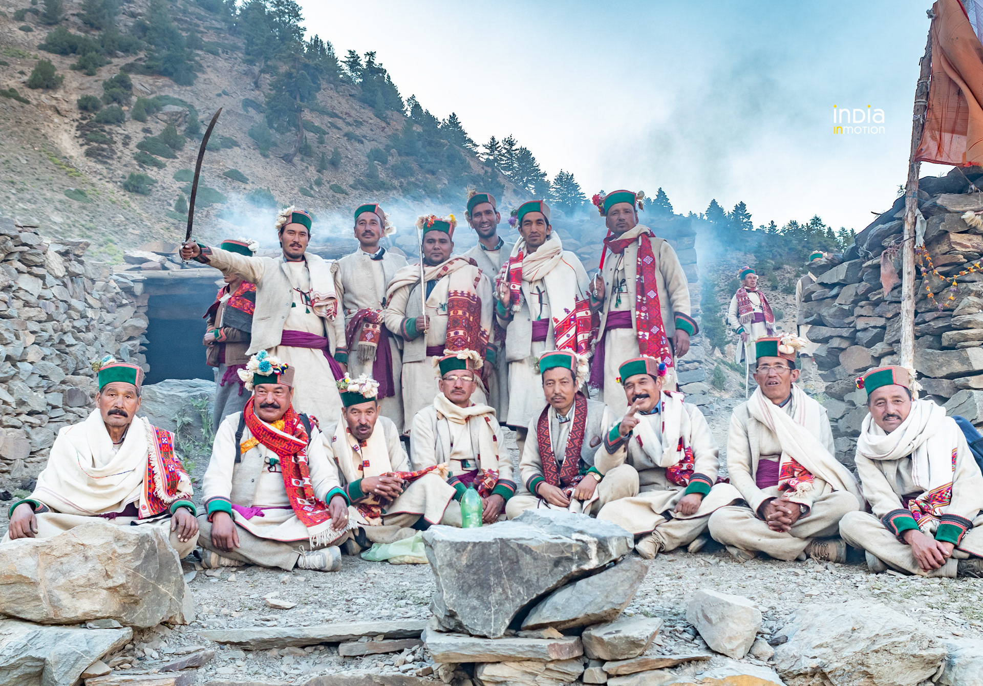 The villagers of Nesang at their Fulaich festival.