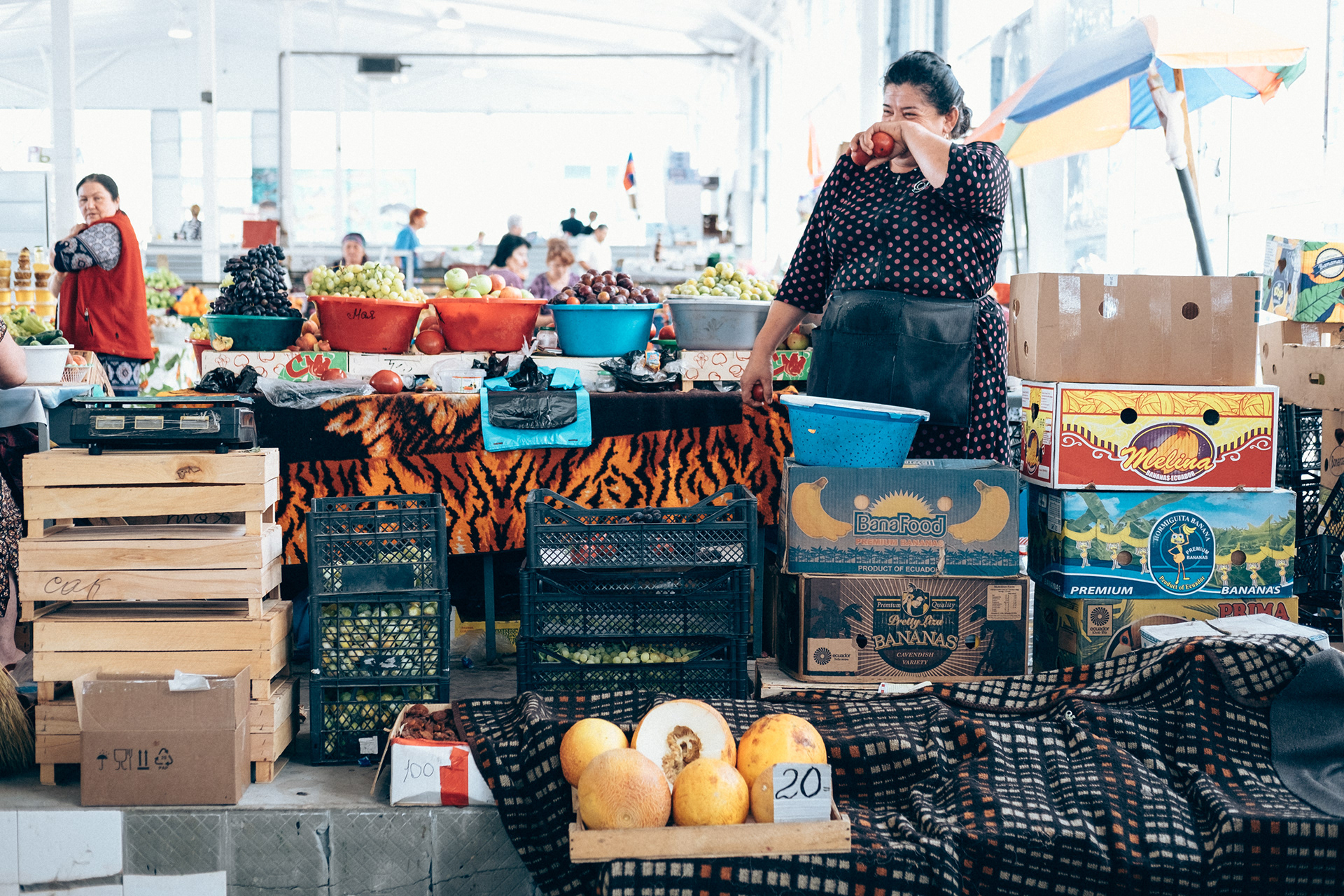 fruit stall on a street market , caucasus
