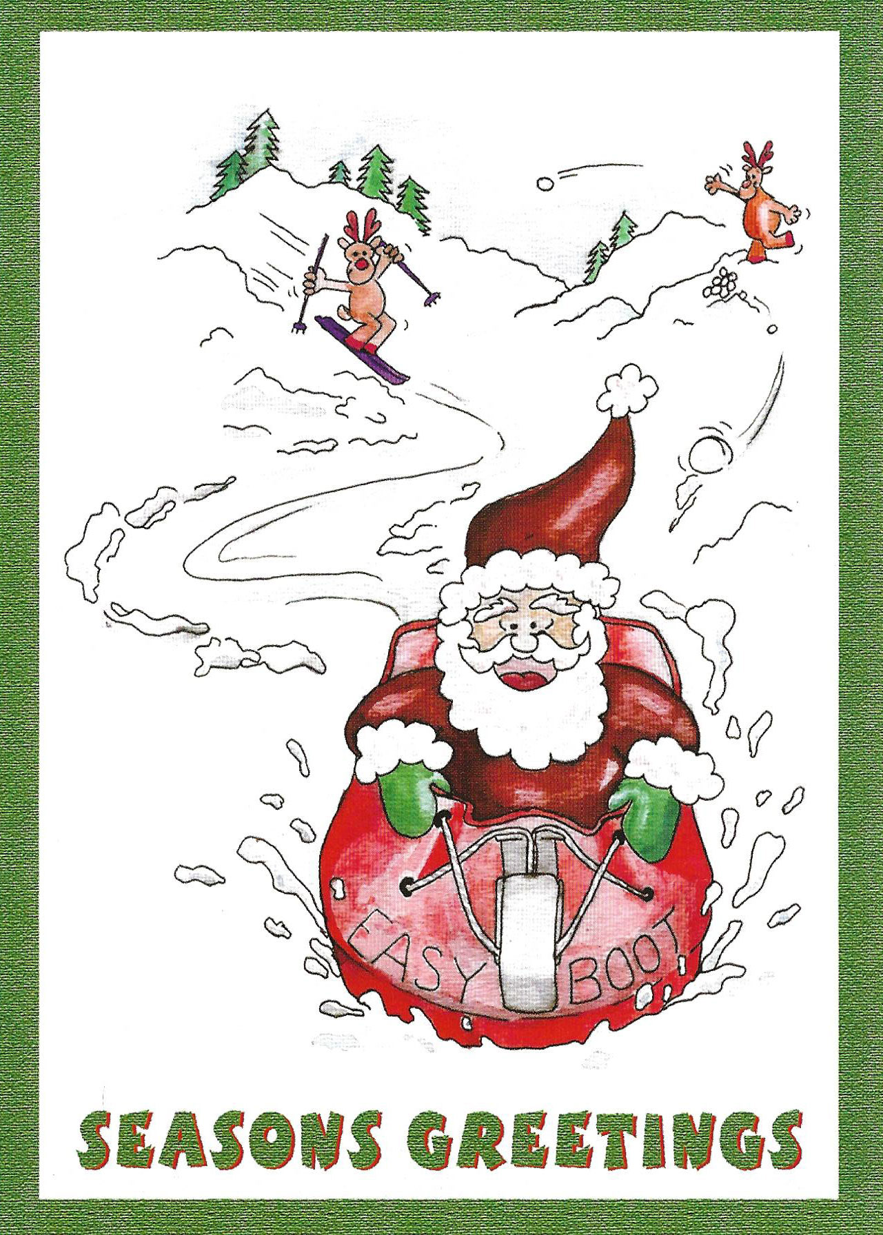 This was another postcard I designed and illustrated for Easy Care Inc. who manufacture protective horse boots