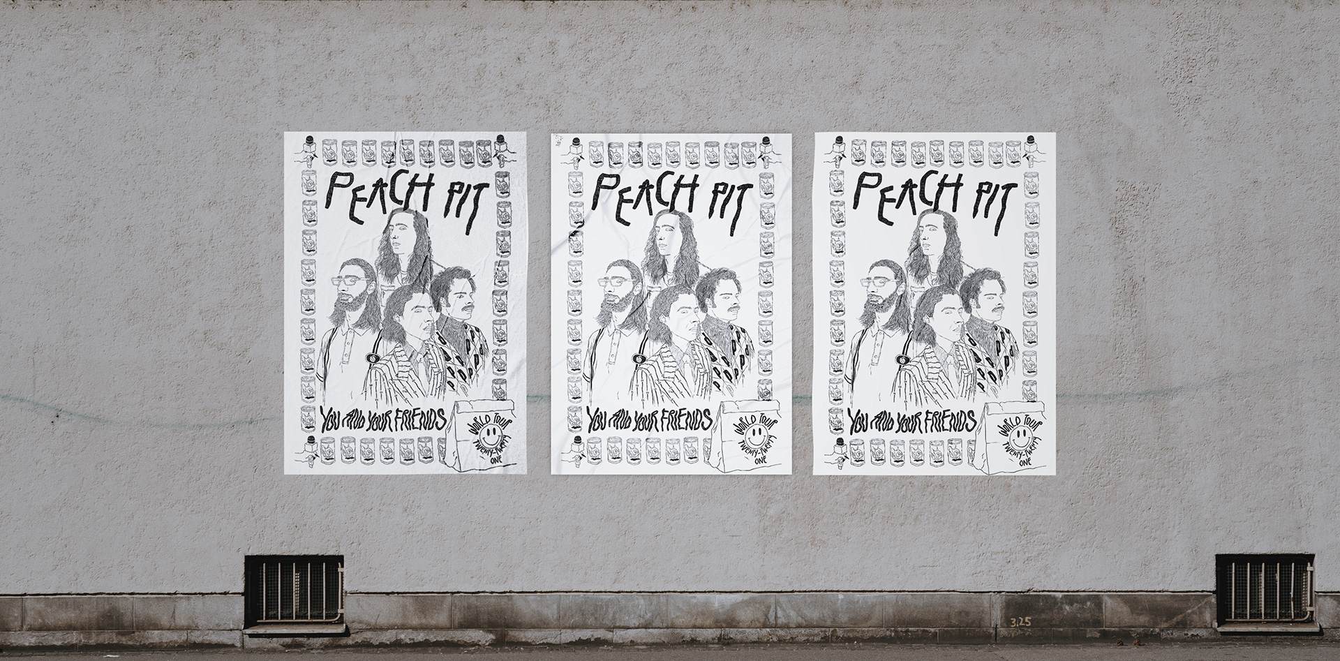 Gaya Kesten Peach Pit World Tour 21 Poster Gaya Kesten Peach Pit World Tour 21 Poster