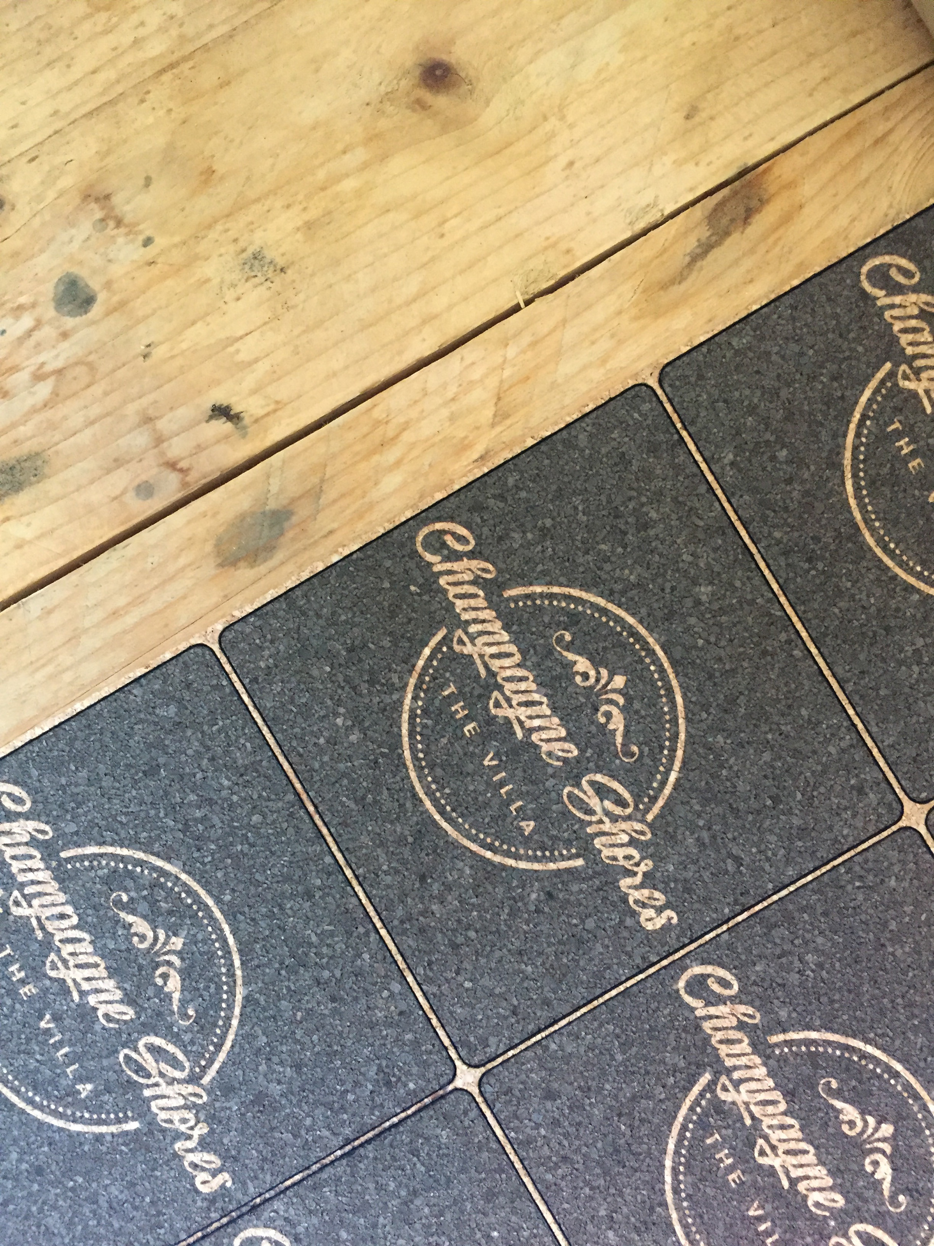 Square DARK Cork Coasters
