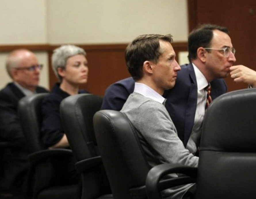 Sean Oates, Annie O'Connell, Ted Shouse and Jeff Mundt during trial