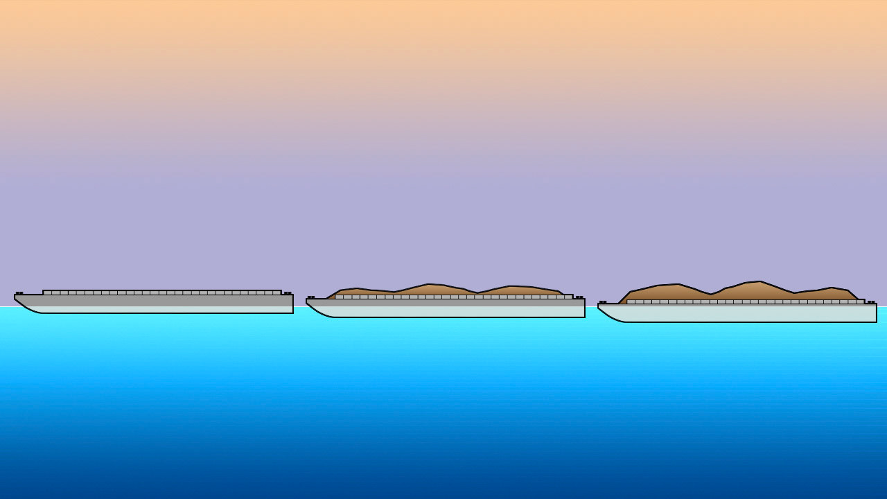 2D Illustration for barge trial