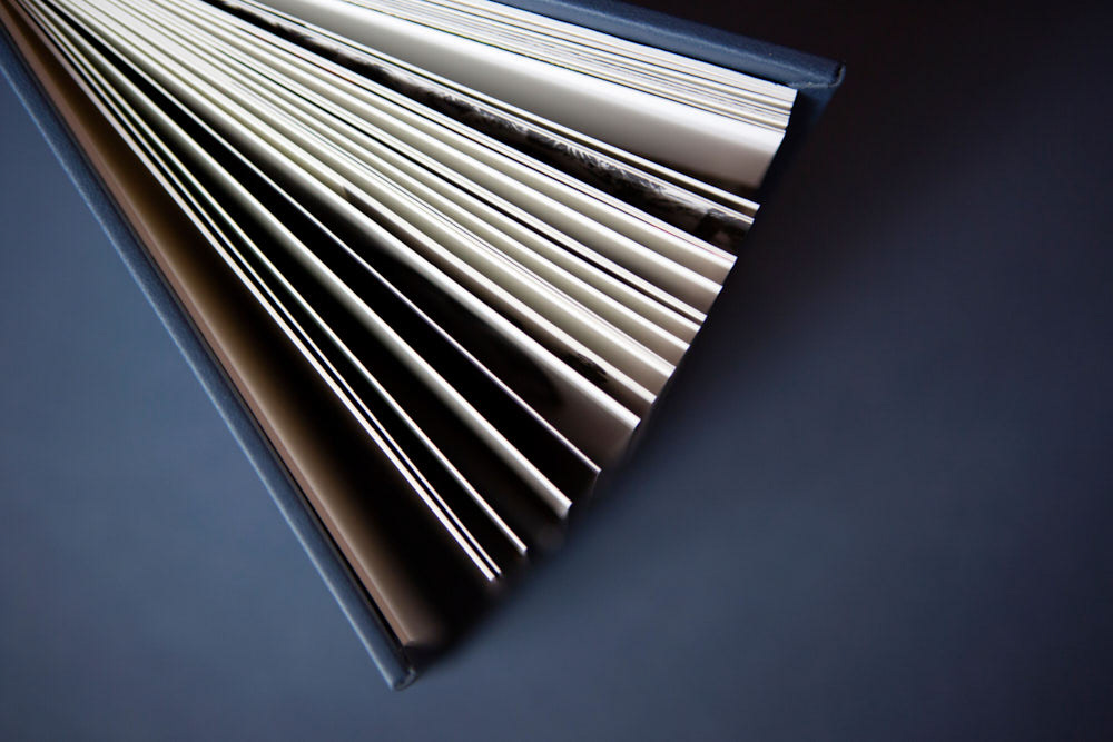 Detail of paper and cover used for Fine Art Albums