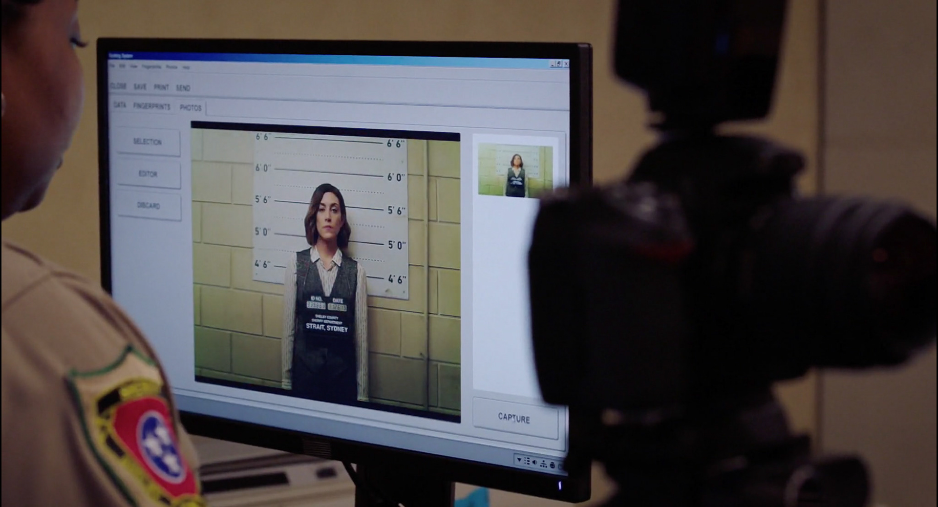 Mugshot Wall for Set Background