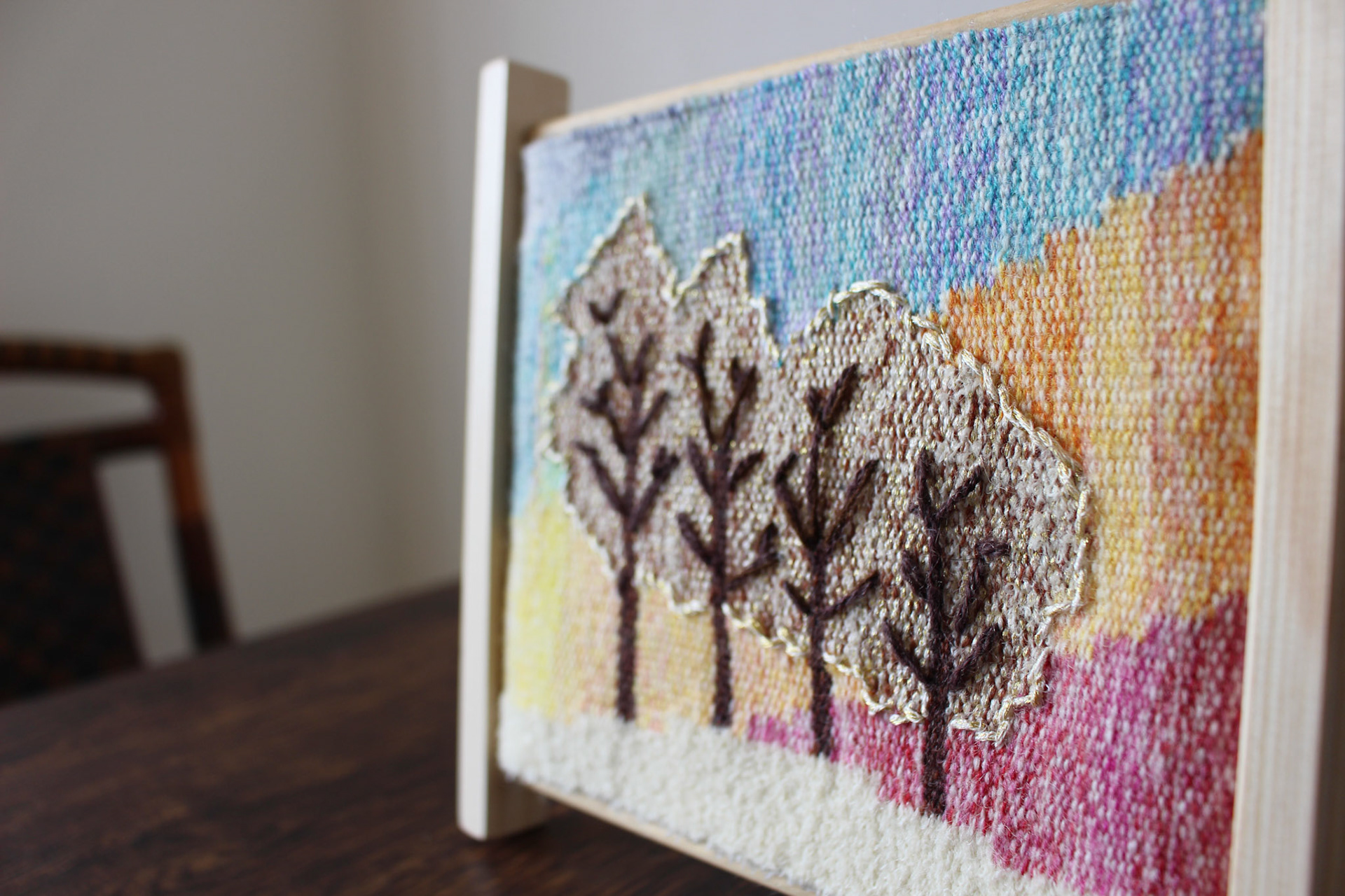 “Snow Forest" H.F Väv 2020 <Tapestry>タペストリー material: Linen/Wool size: ×cm design, fabrication: Hanako Fujino / H.F Väv