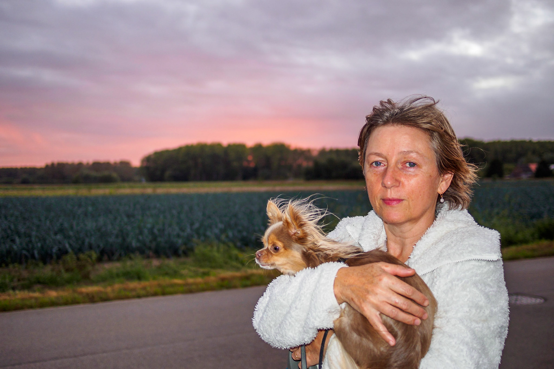 Friendly Lady with Chihuahua IX