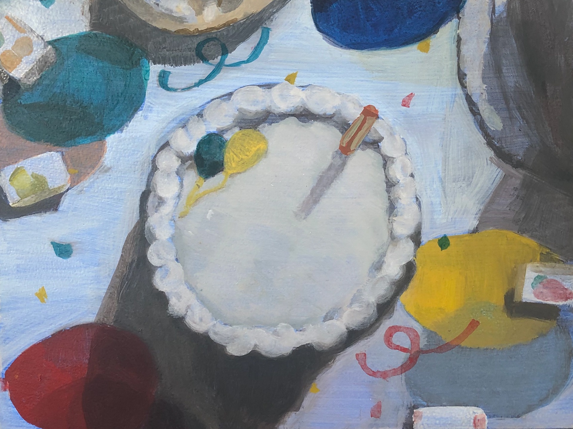 Cake (3) - oil on board