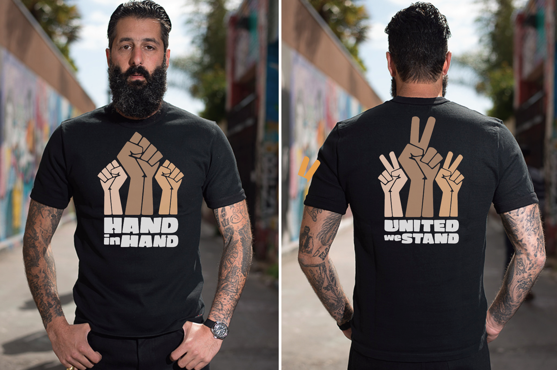 Challenged to create a unifying graphic for a shirt design.