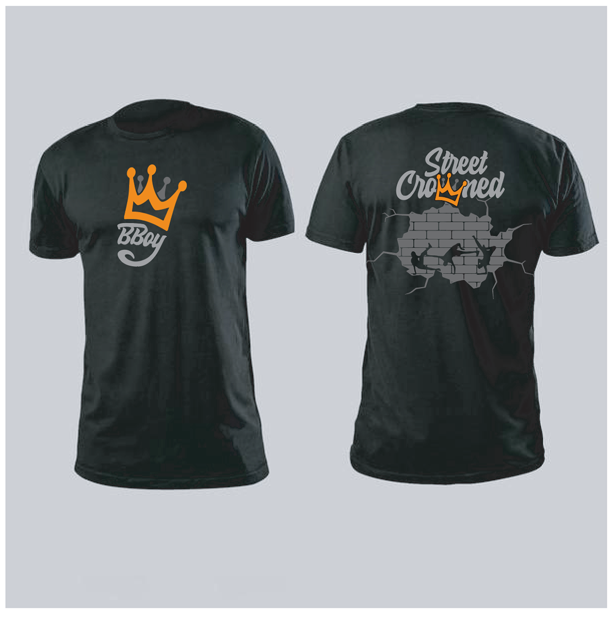 Designed supporting shirt designs for Street Crowned.