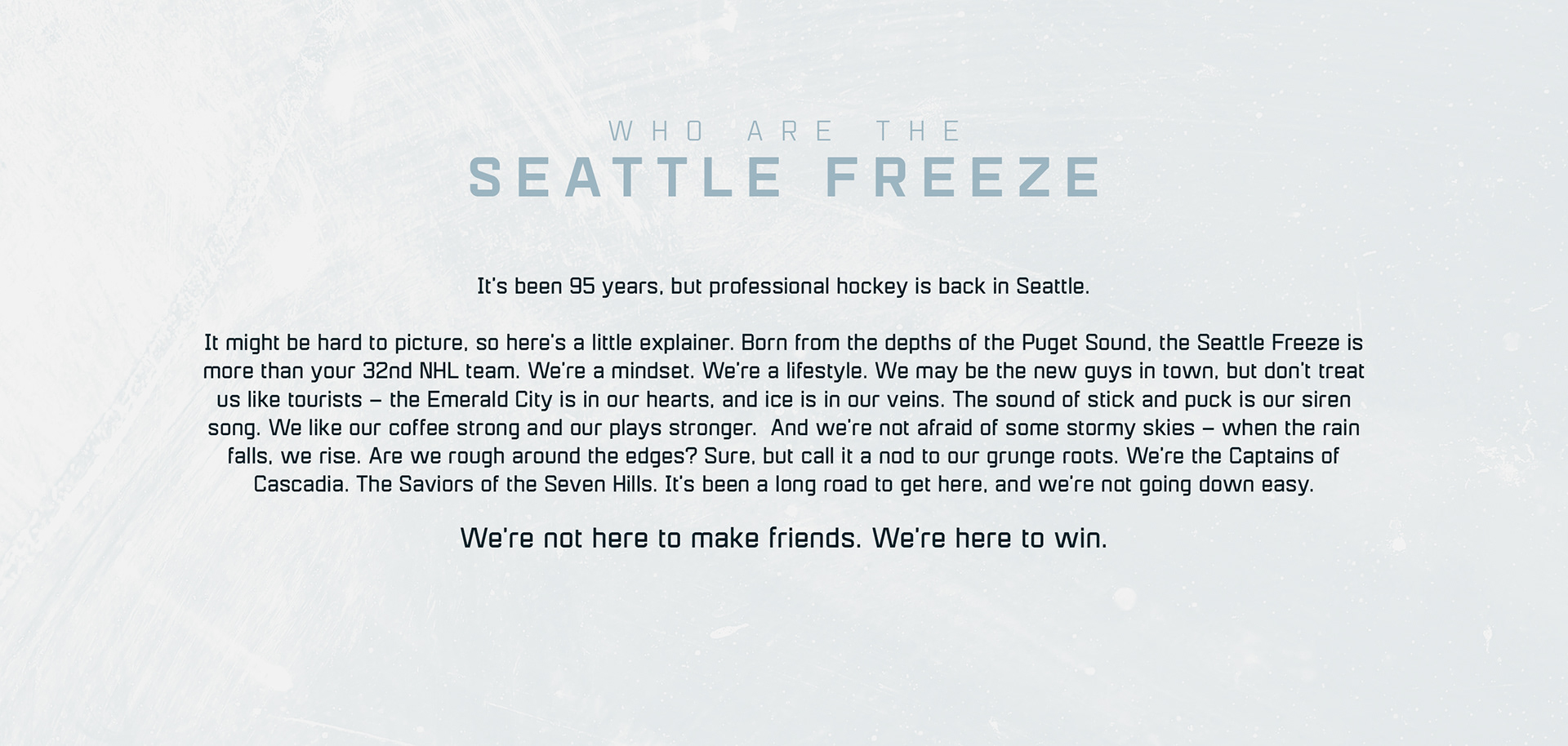 Katie Spence - Seattle Freeze NHL Team Concept and Brand Vision