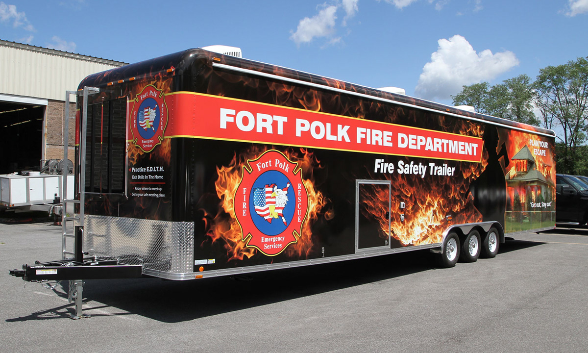 Adam Margan - Fire Safety Trailer Full Graphic Wraps