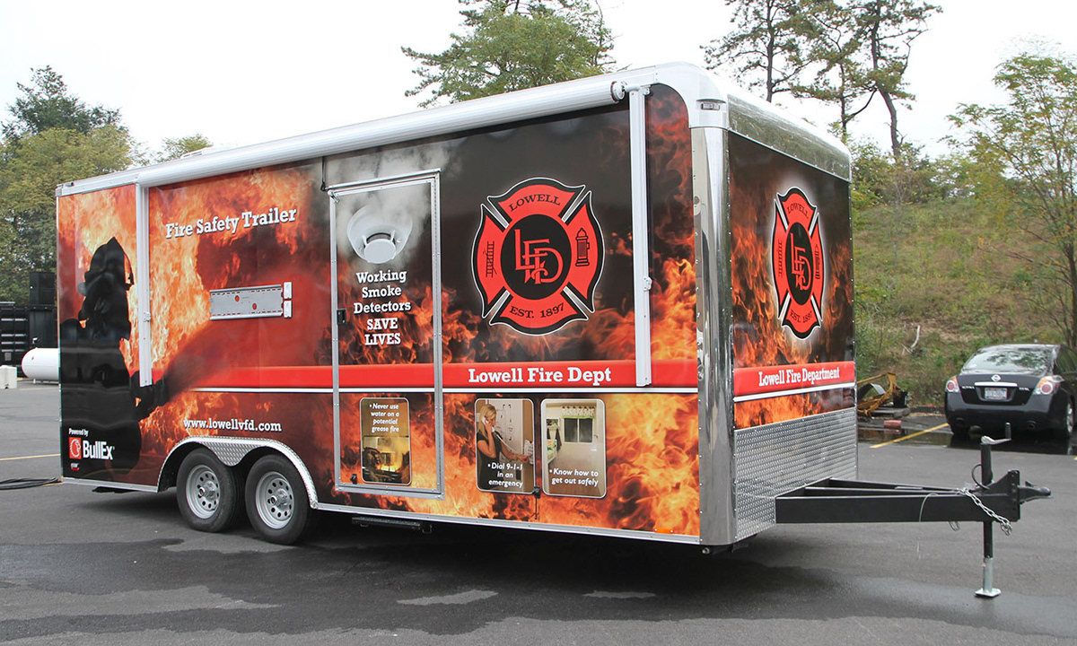 Adam Margan - Fire Safety Trailer Full Graphic Wraps