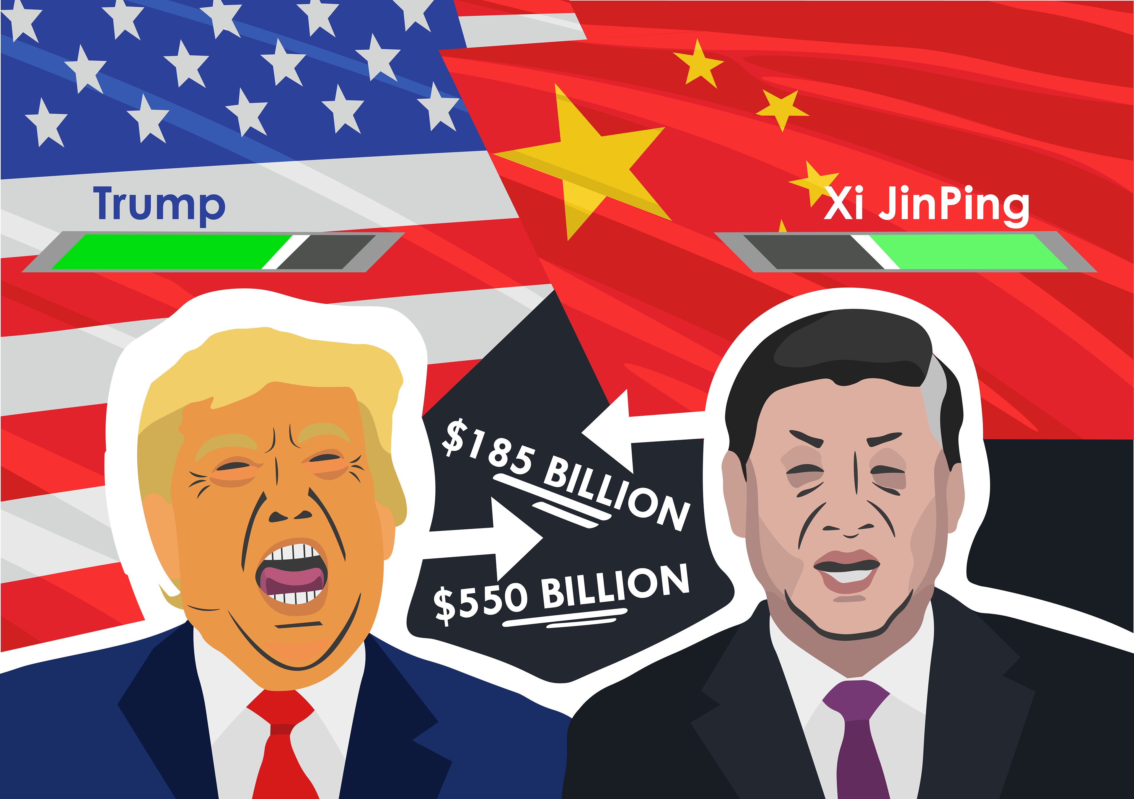 Mawimagery Us Vs China Trade War Illustrations Mawimagery Us Vs China Trade War Illustrations