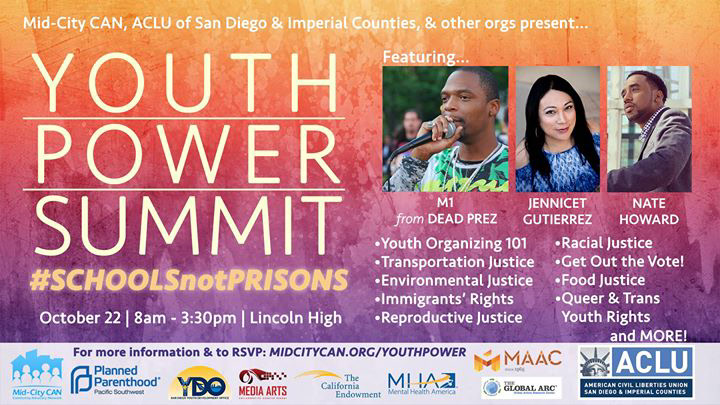 One of the flyers created for the Youth Power Summit held in October 2015.