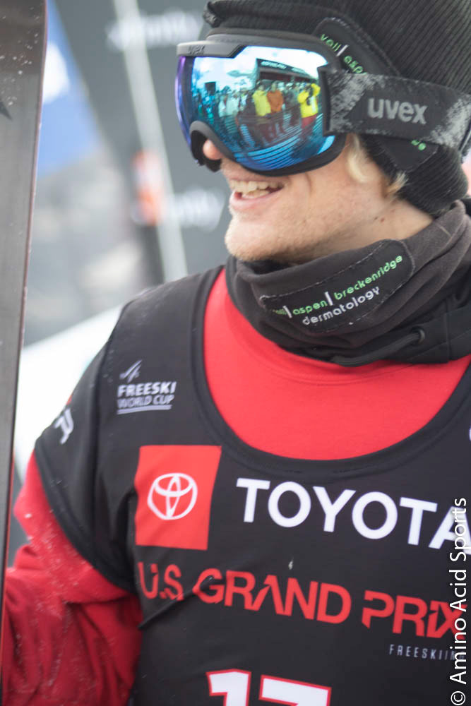 After run 1, Taylor Seaton is all smiles.