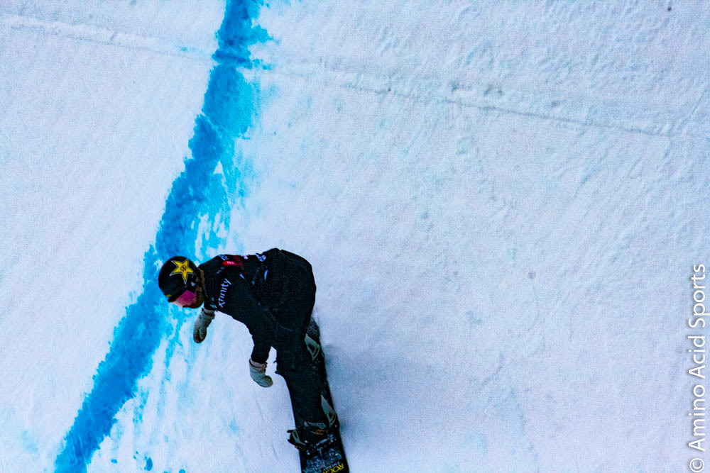 Jake Pates (USA) glides his 720* Mute Crok Front Flip in Run 1 at the US Grand Prix Copper