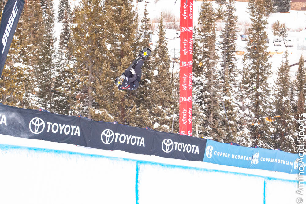 USA's Jake Pates goes huge on his cork front flip