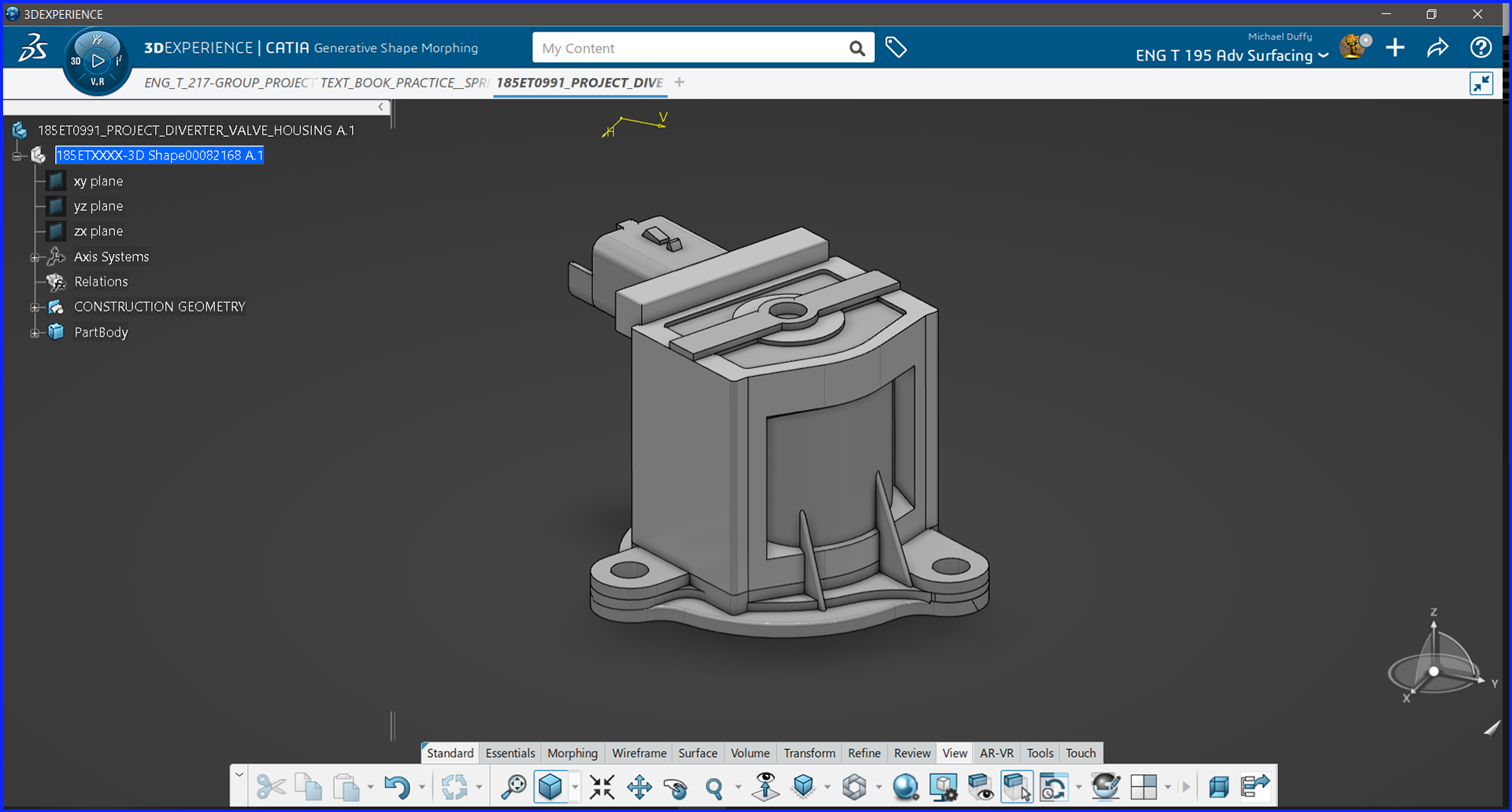 Model of Turbocharger Diverter Valve - CATIA 3D Exp