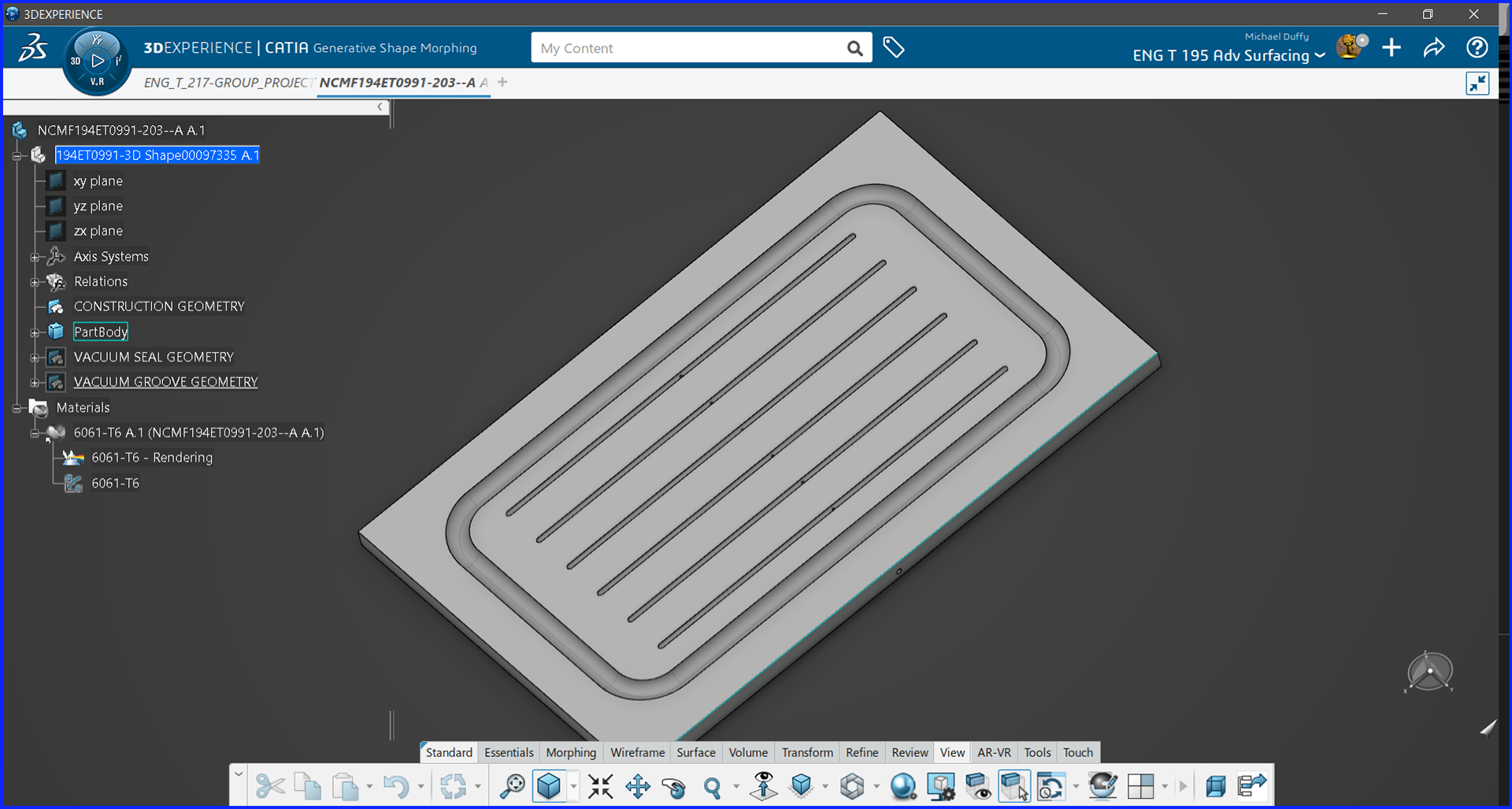 Vacuum Tooling Plate - CATIA 3D Exp