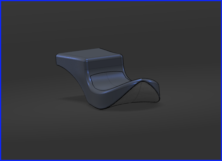 Motorcycle Seat Assembly - Alt. View - CATIA 3D Exp. Consisting of a Bottom Plate, Foam Pad, & Leather Covering