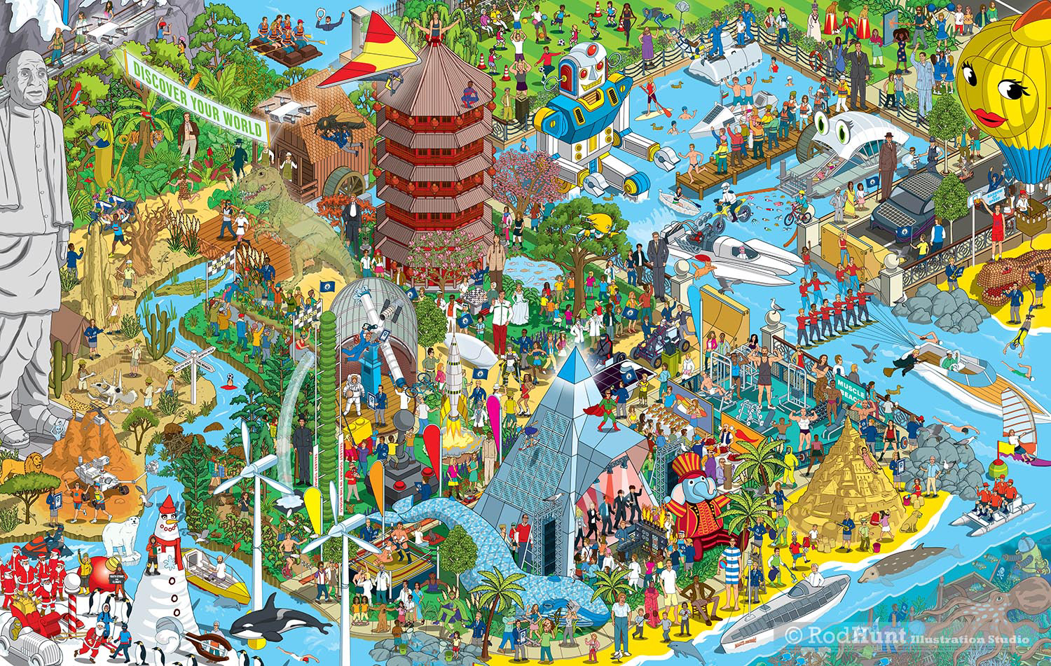 Guinness World Records 2022 artwork by Rod Hunt