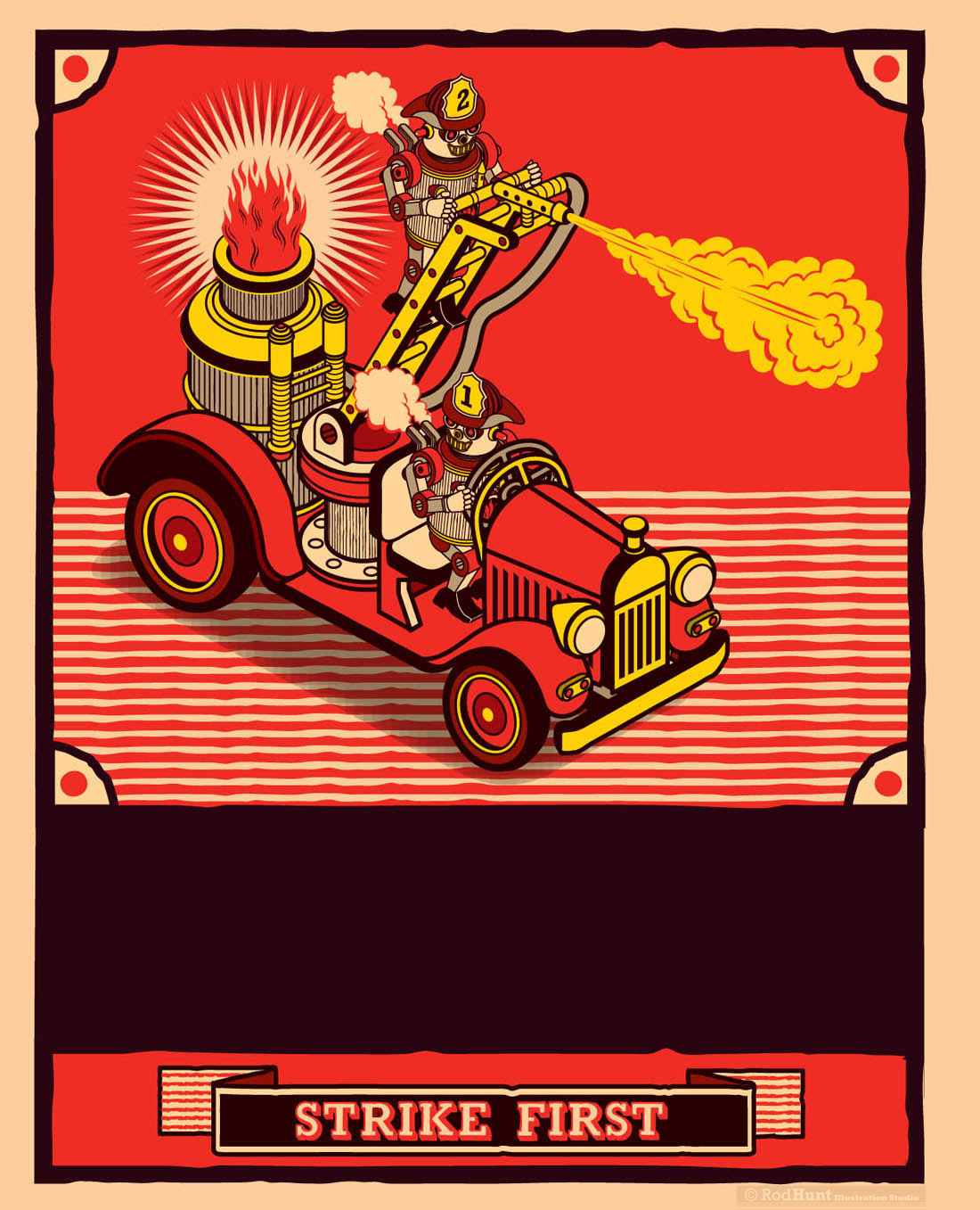 Retro robot illustrations