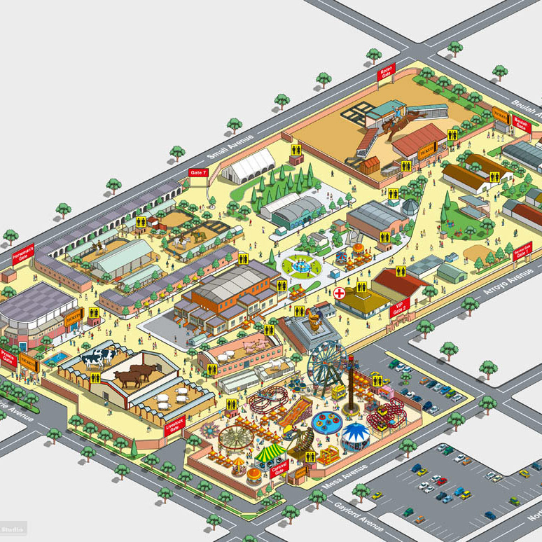 Rod Hunt Illustration Studio Map