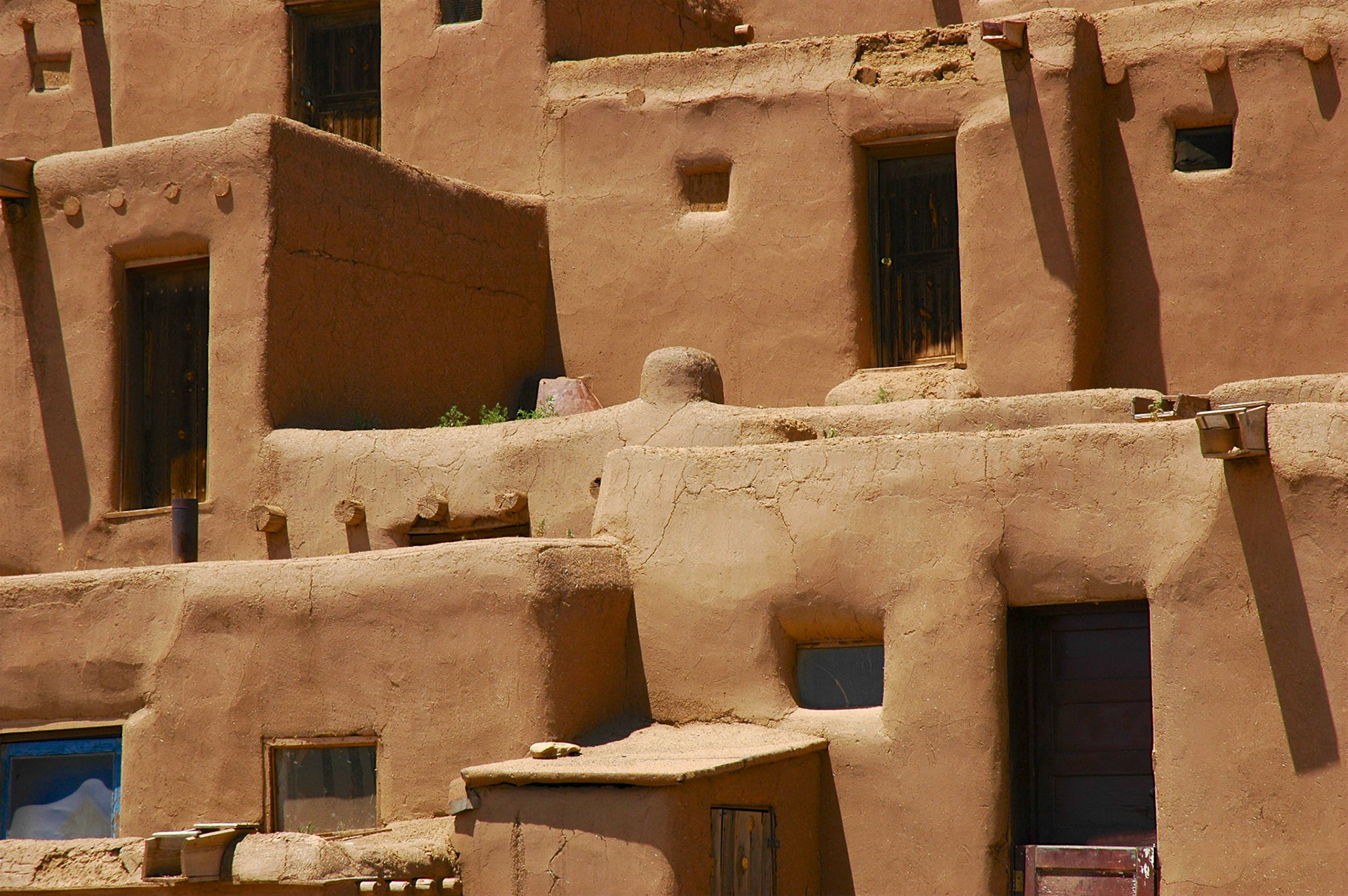 Adobe homes in the Taos Pueblo