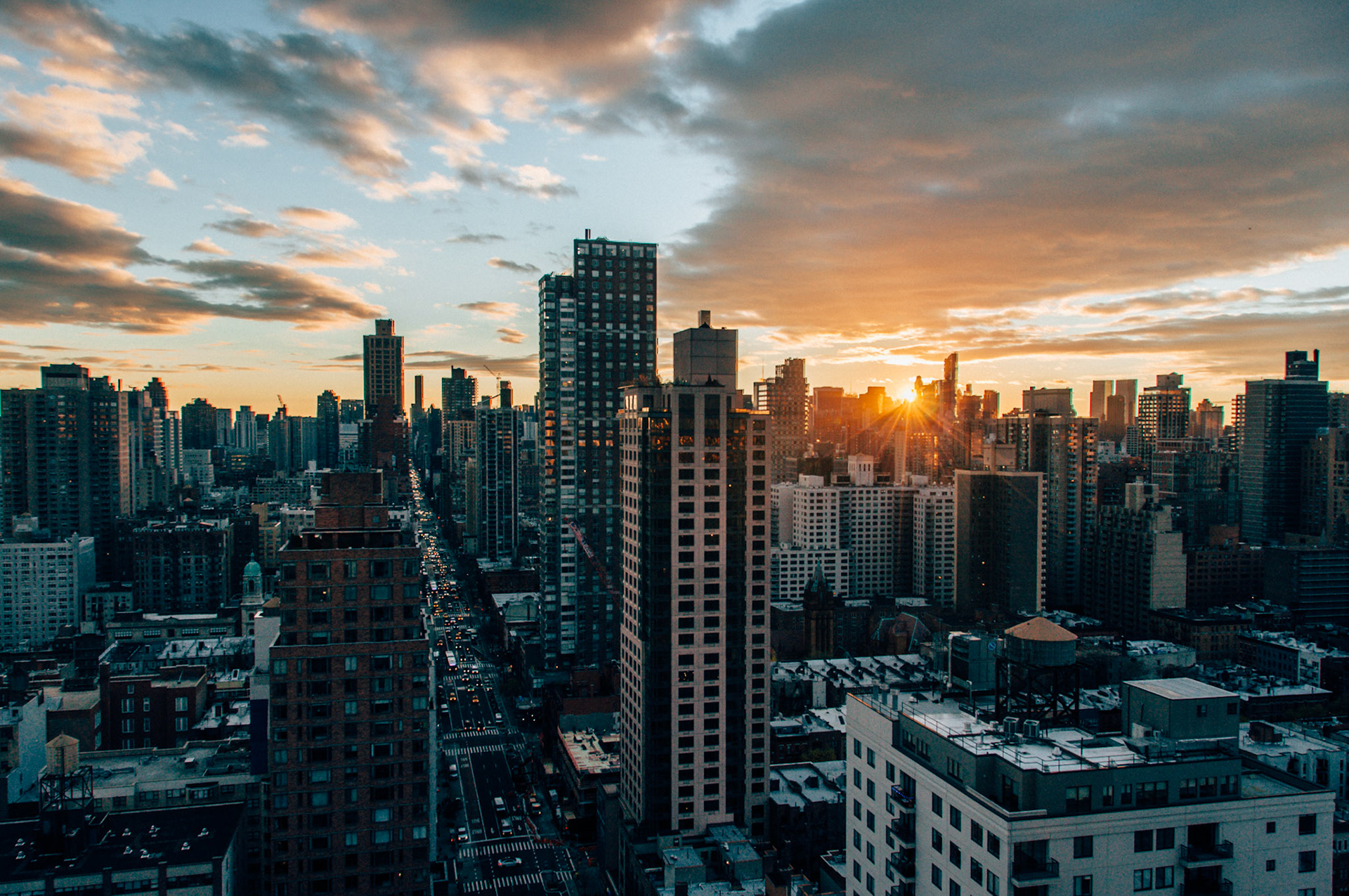 Notice the early stages of construction of a high rise building in the foreground.