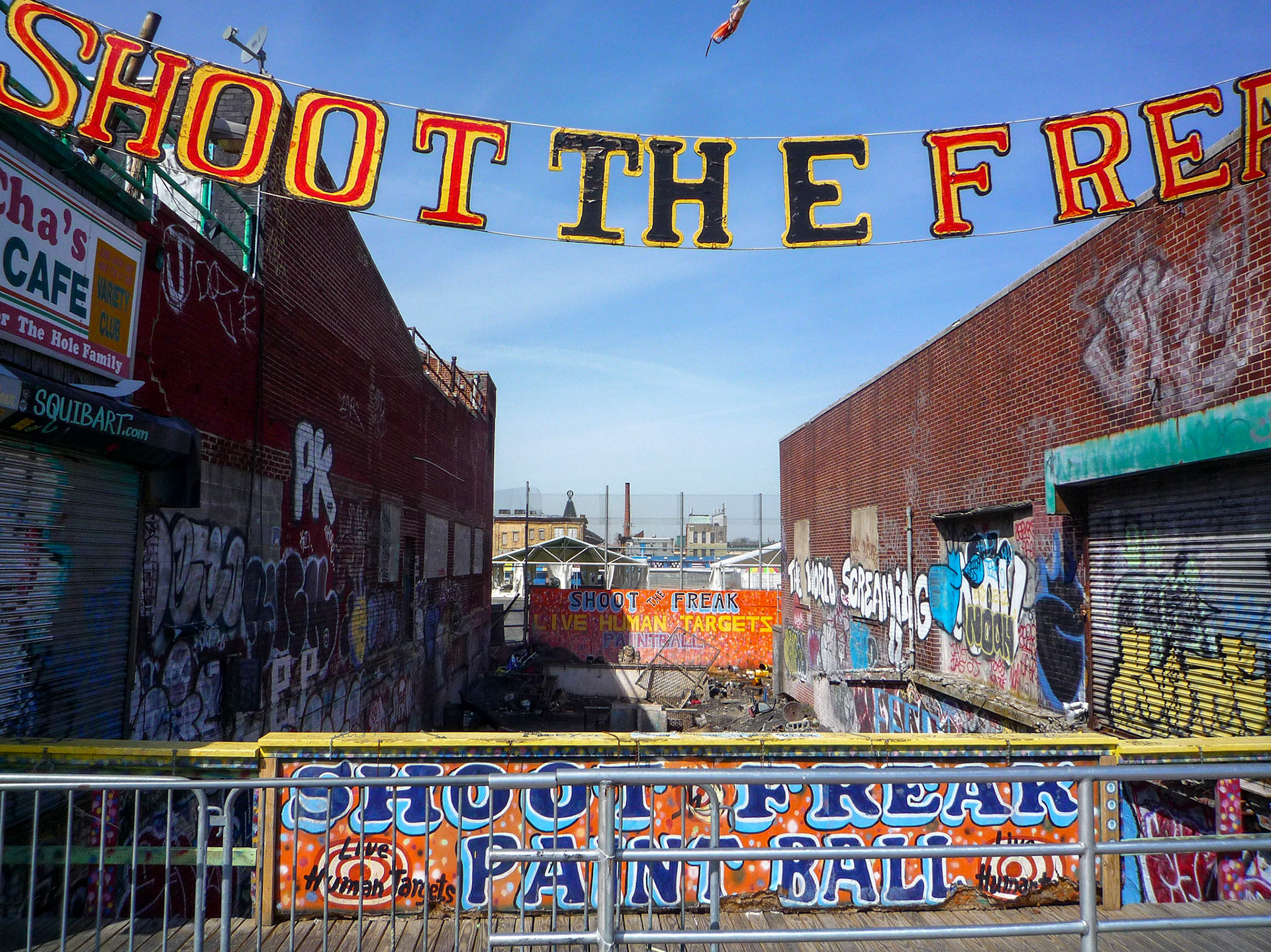 Coney Island | Brooklyn, NY // Shoot the Freak was a game on the Coney Island Boardwalk.  The game was part of the Coney Island 8 that were controversially evicted and bulldozed in 2010.  // 3/2010